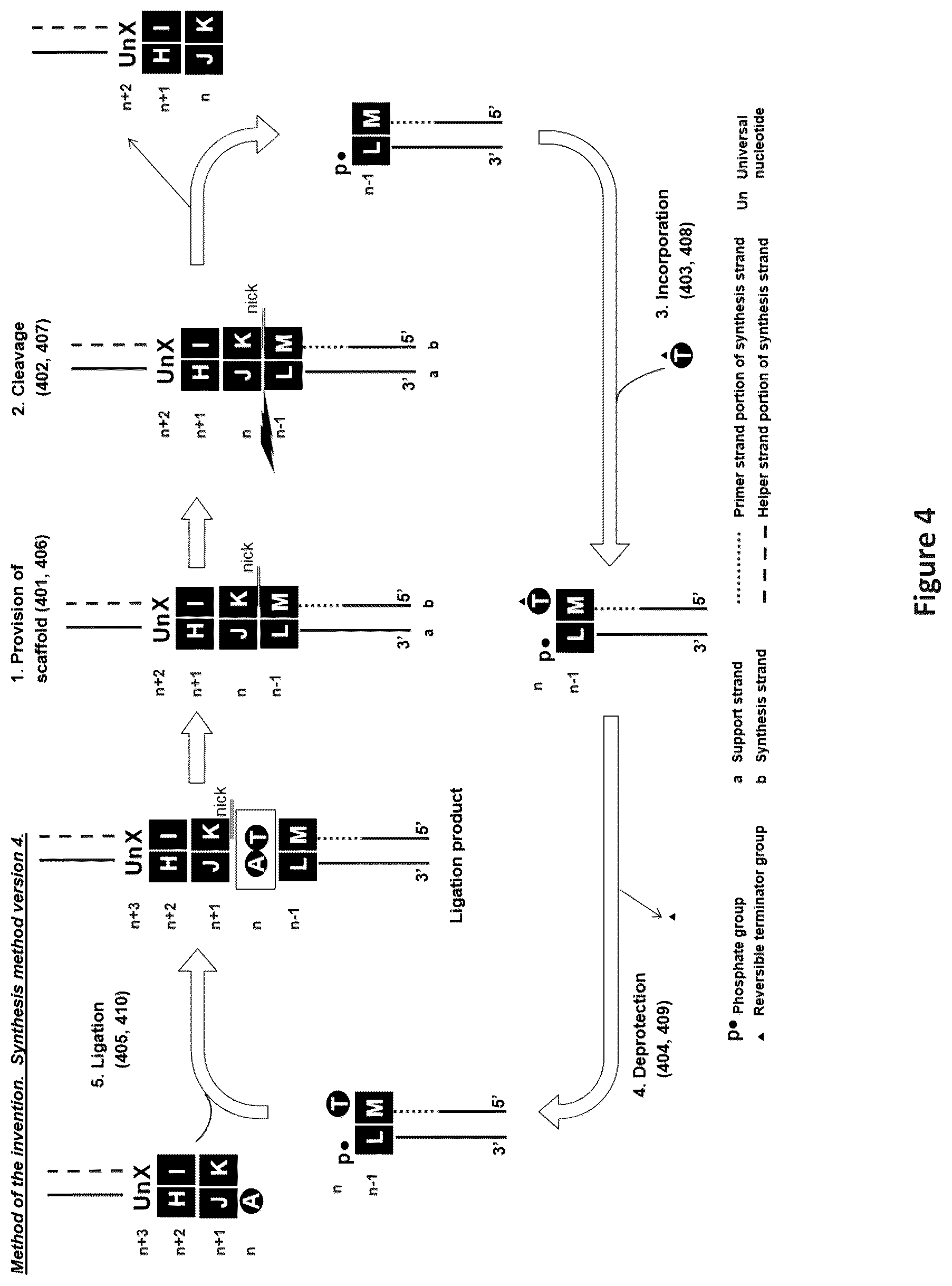 Patent US12448635 Figure 4 – Polynucleotide synthesis method, system and kit