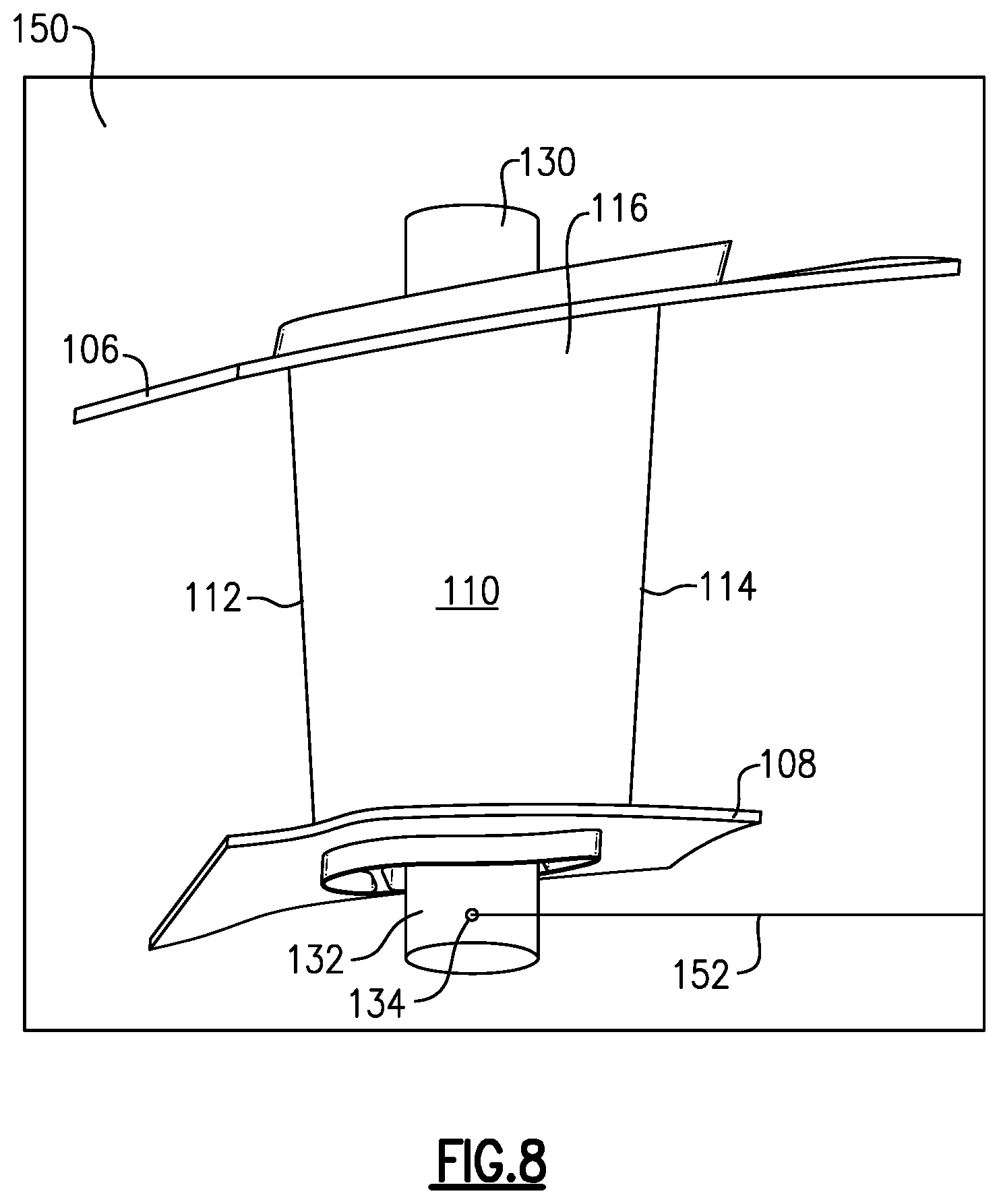 Patent US12448708 Figure 5 – Extended inner profile for mandrel for use in forming braided CMC structures