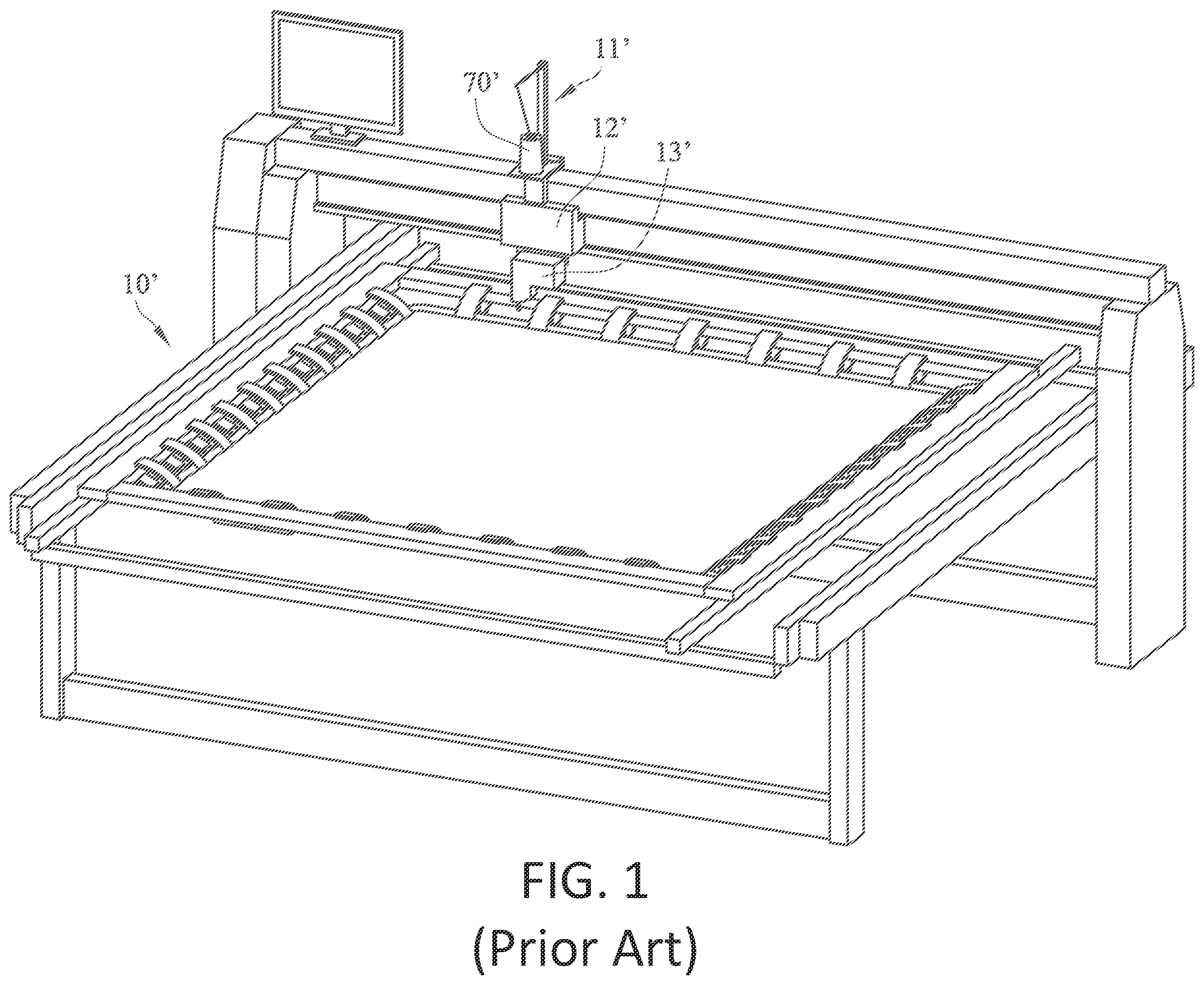 Patent US12448712 Figure 1 – Horizontal-axis sewing thread output structure
