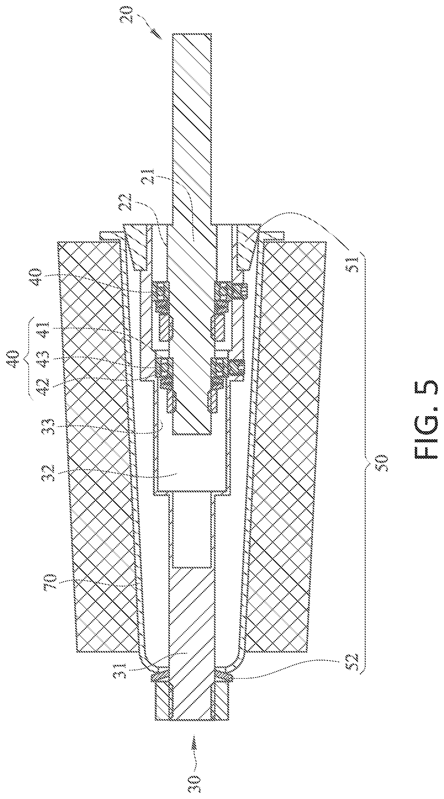Patent US12448712 Figure 5 – Horizontal-axis sewing thread output structure