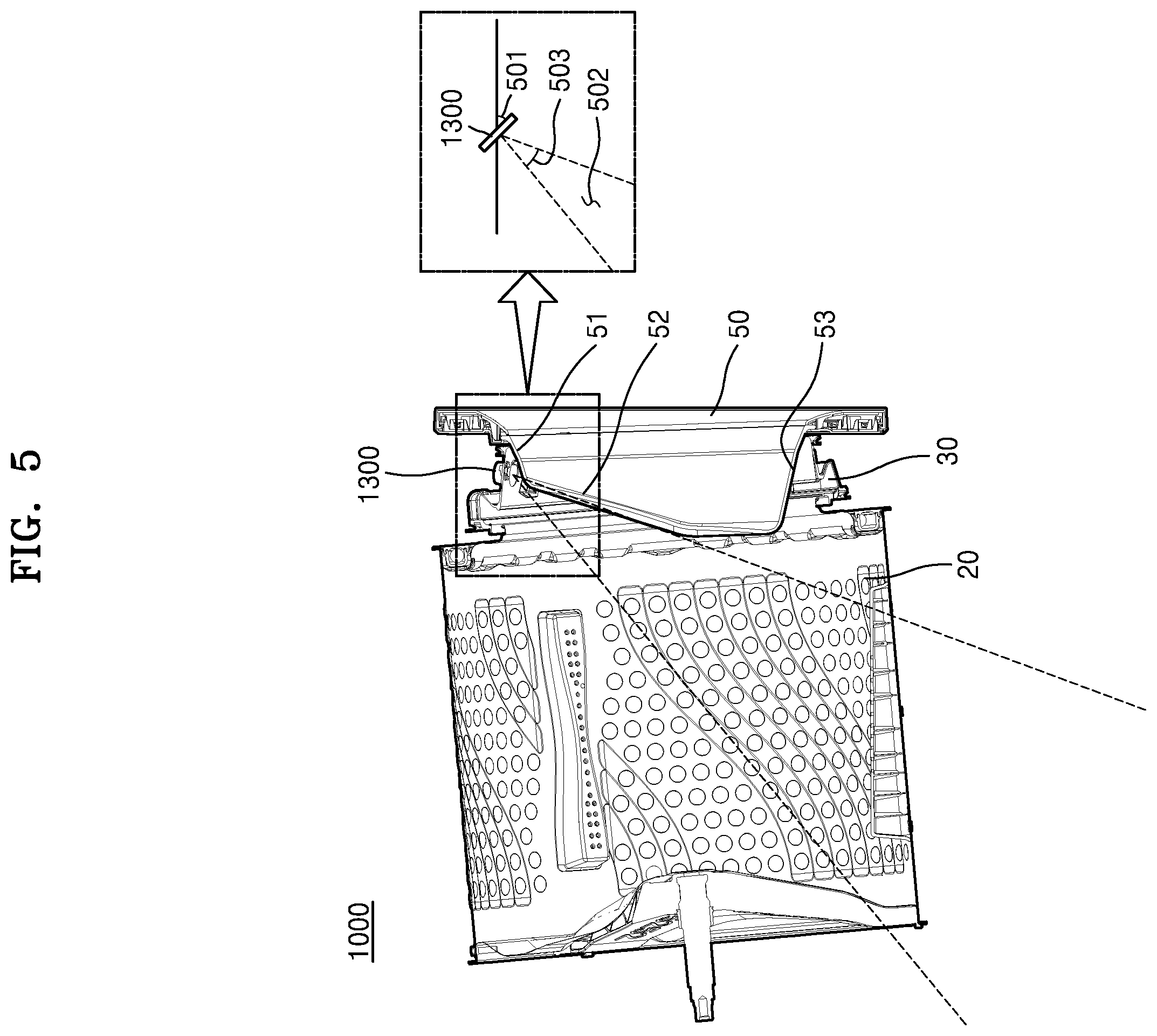 Patent US12448714 Figure 5 – Washing machine and method of controlling the washing machine