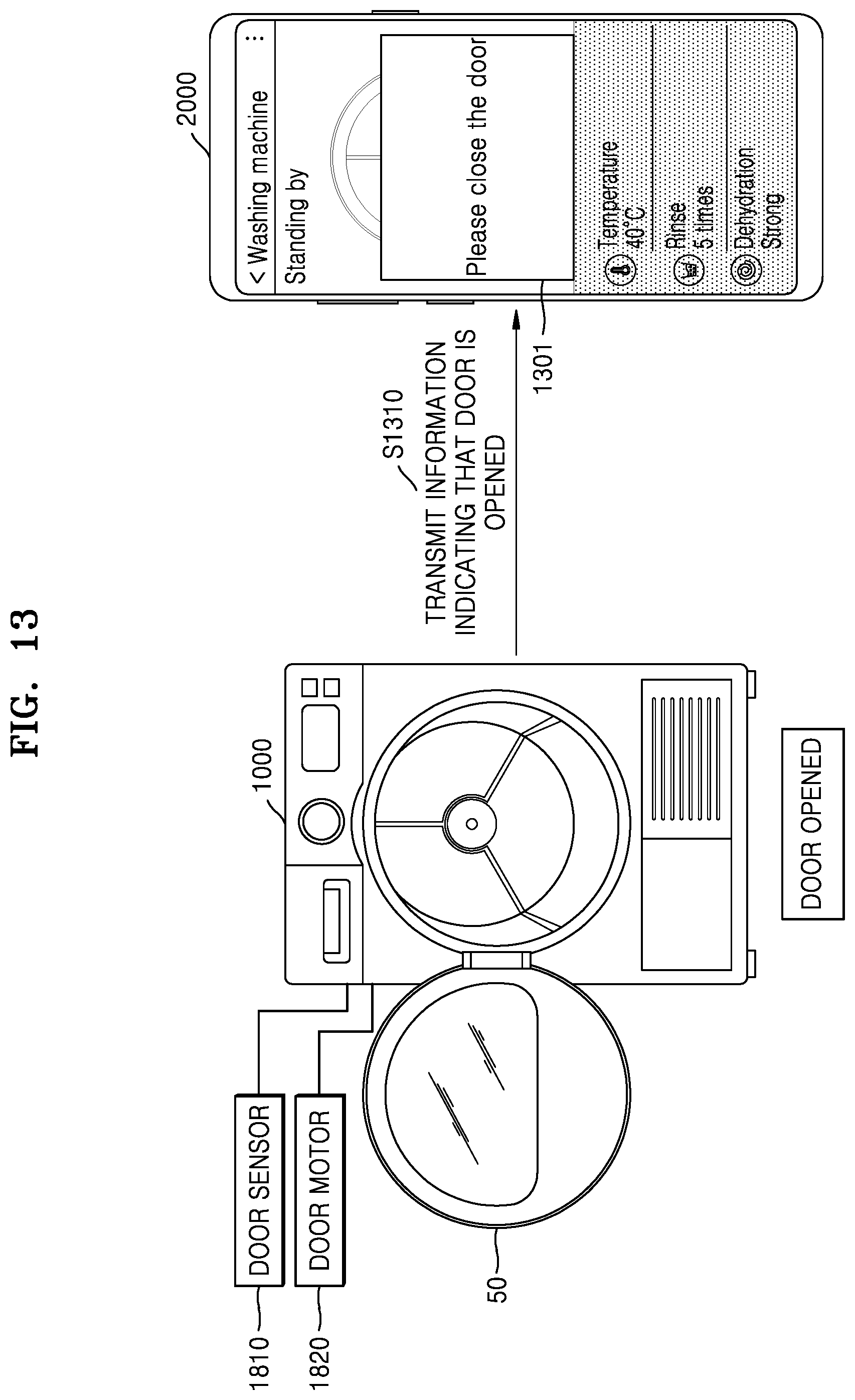 Patent US12448714 Figure 13 – Washing machine and method of controlling the washing machine
