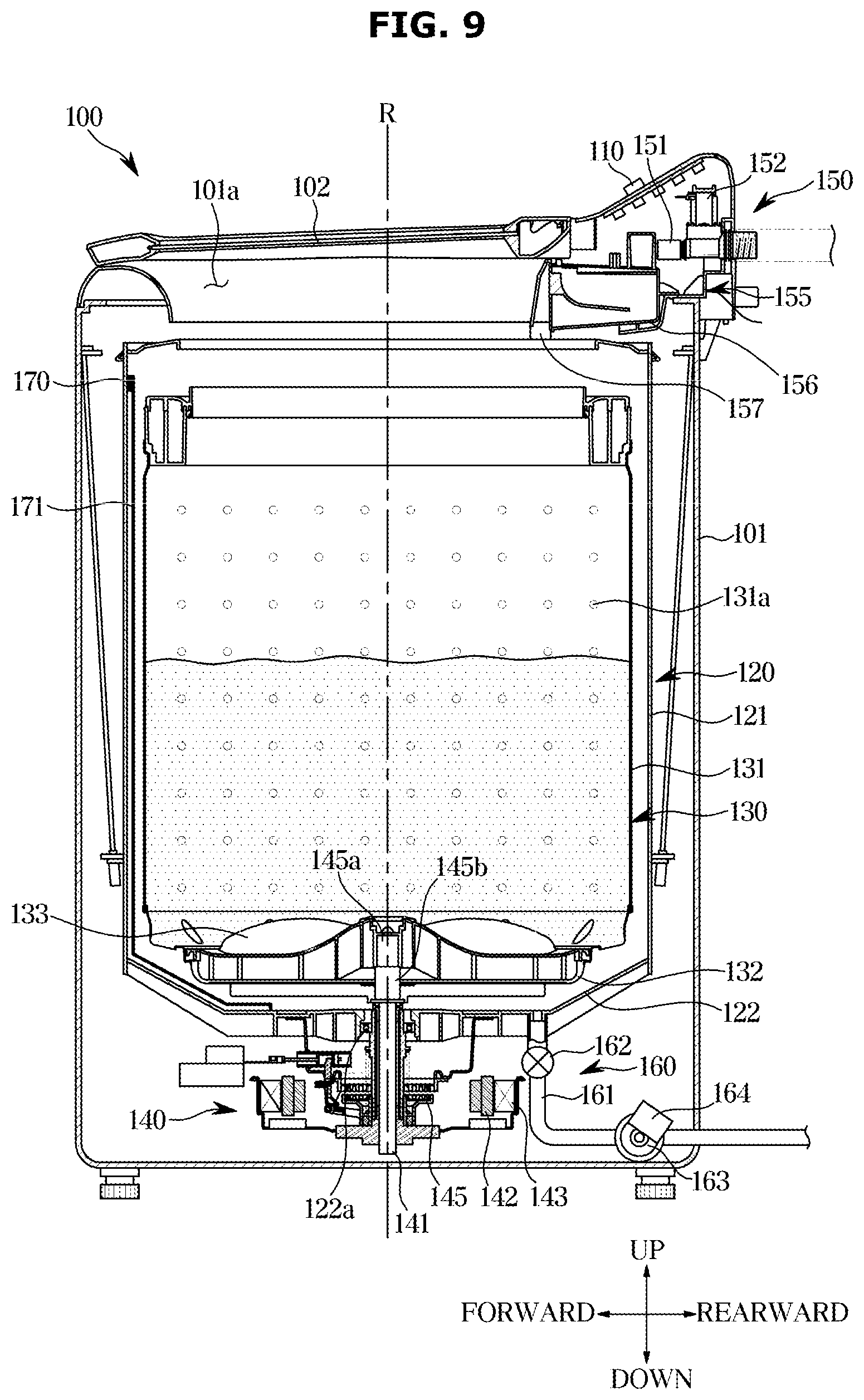 Patent US12448715 Figure 9 – Washing machine and controlling method for the same
