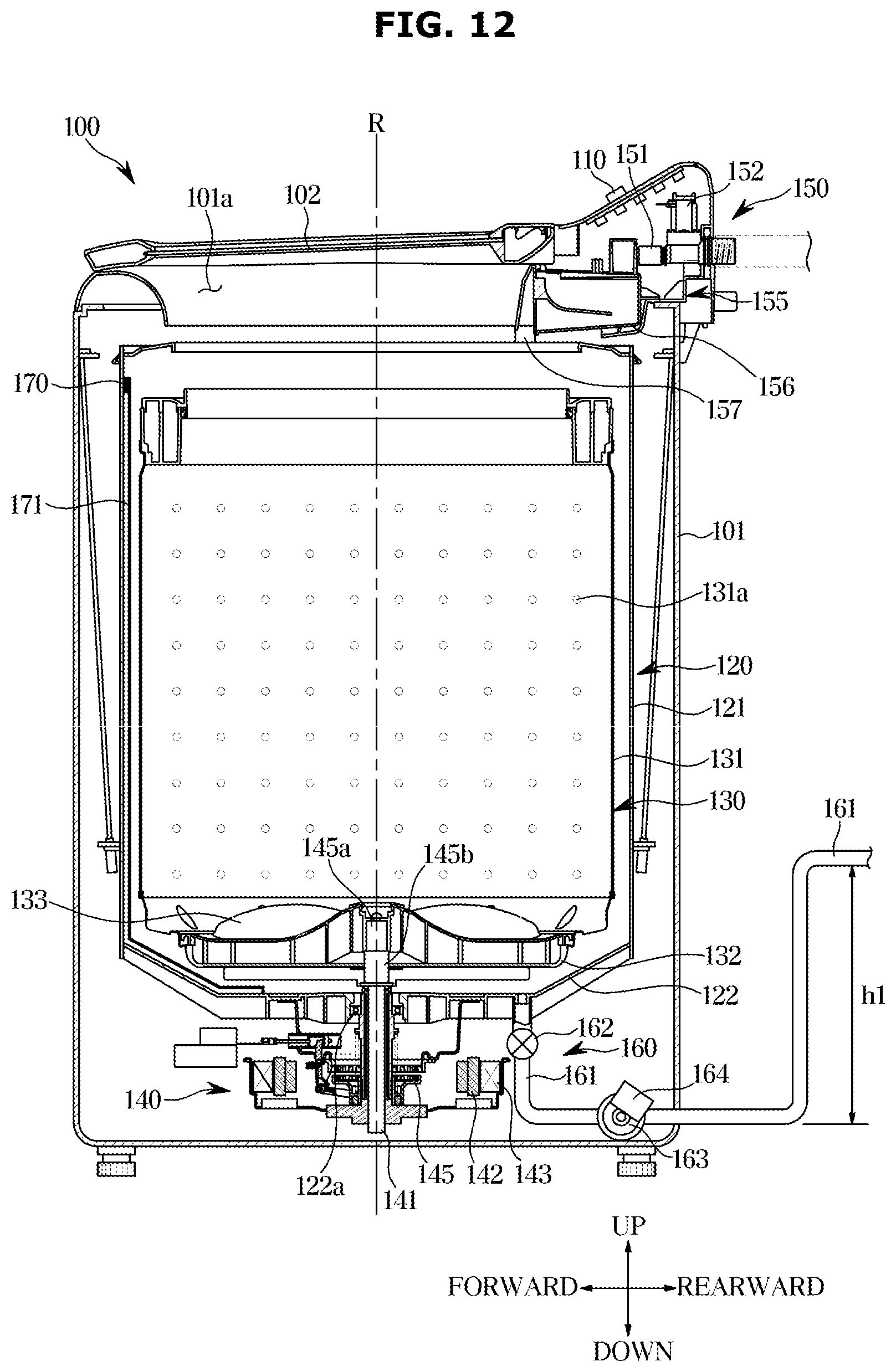 Patent US12448715 Figure 12 – Washing machine and controlling method for the same