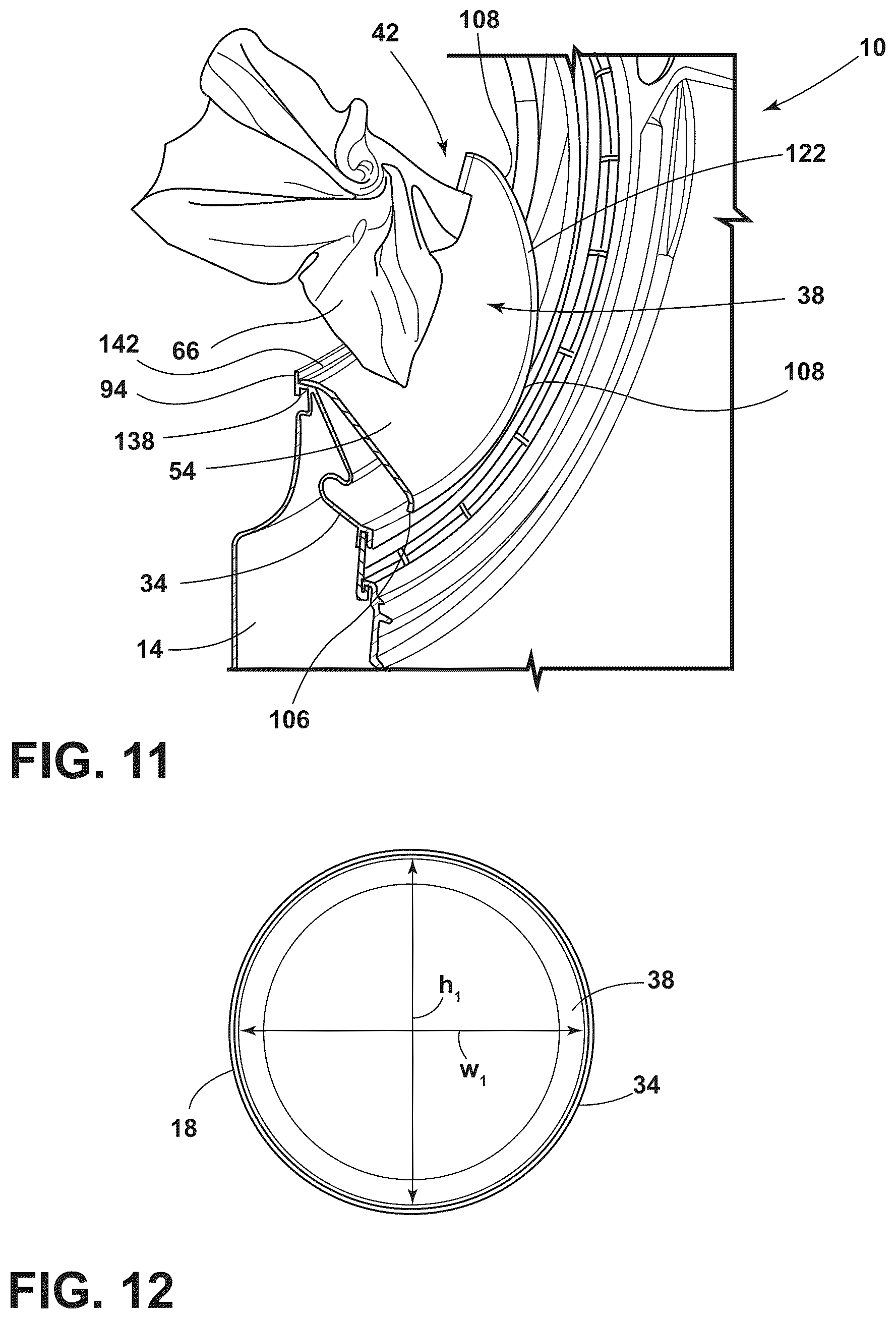 Patent US12448717 Figure 7 – Laundry appliance with a deflector