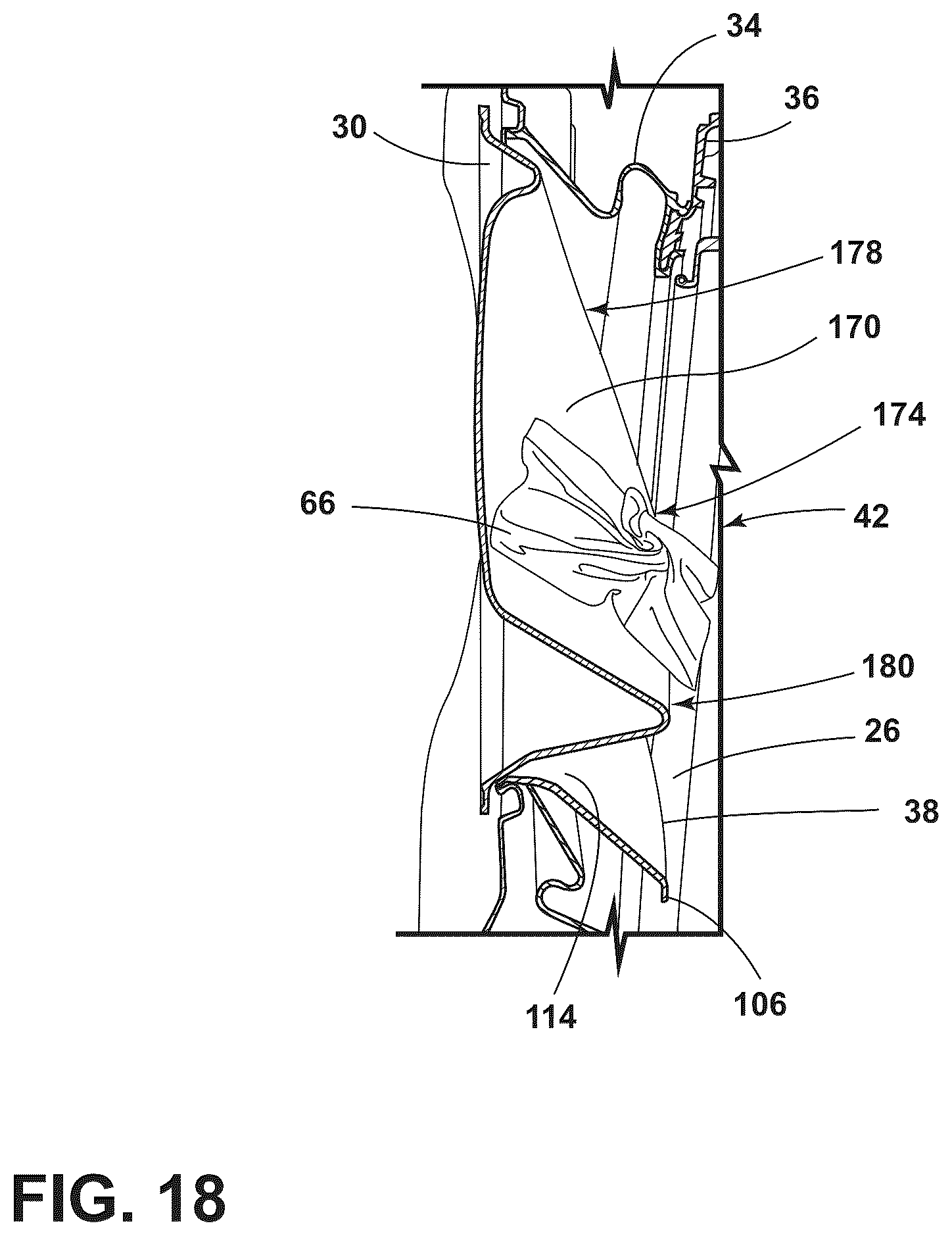Patent US12448717 Figure 10 – Laundry appliance with a deflector