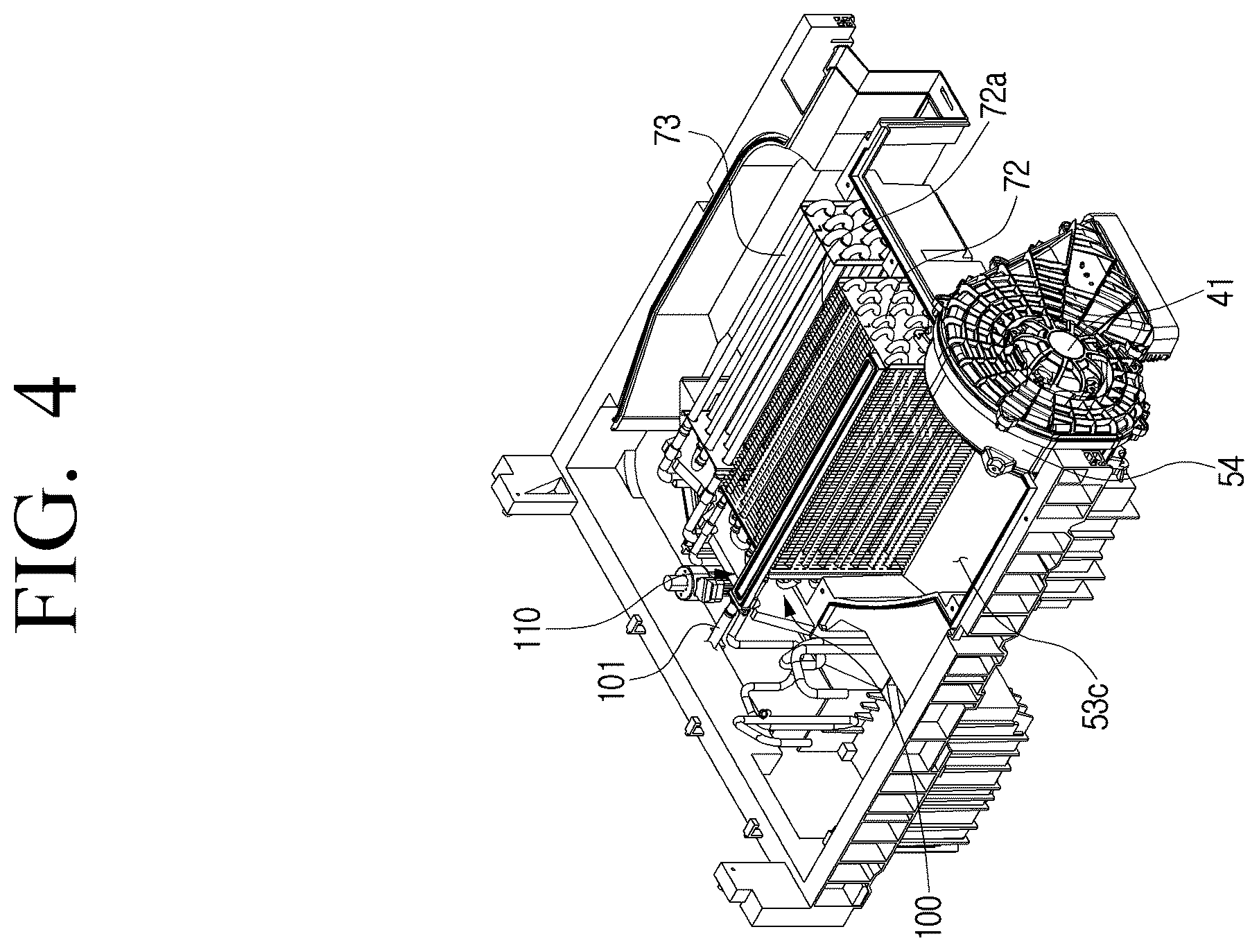 Patent US12448723 Figure 4 – Washing machine with dryer