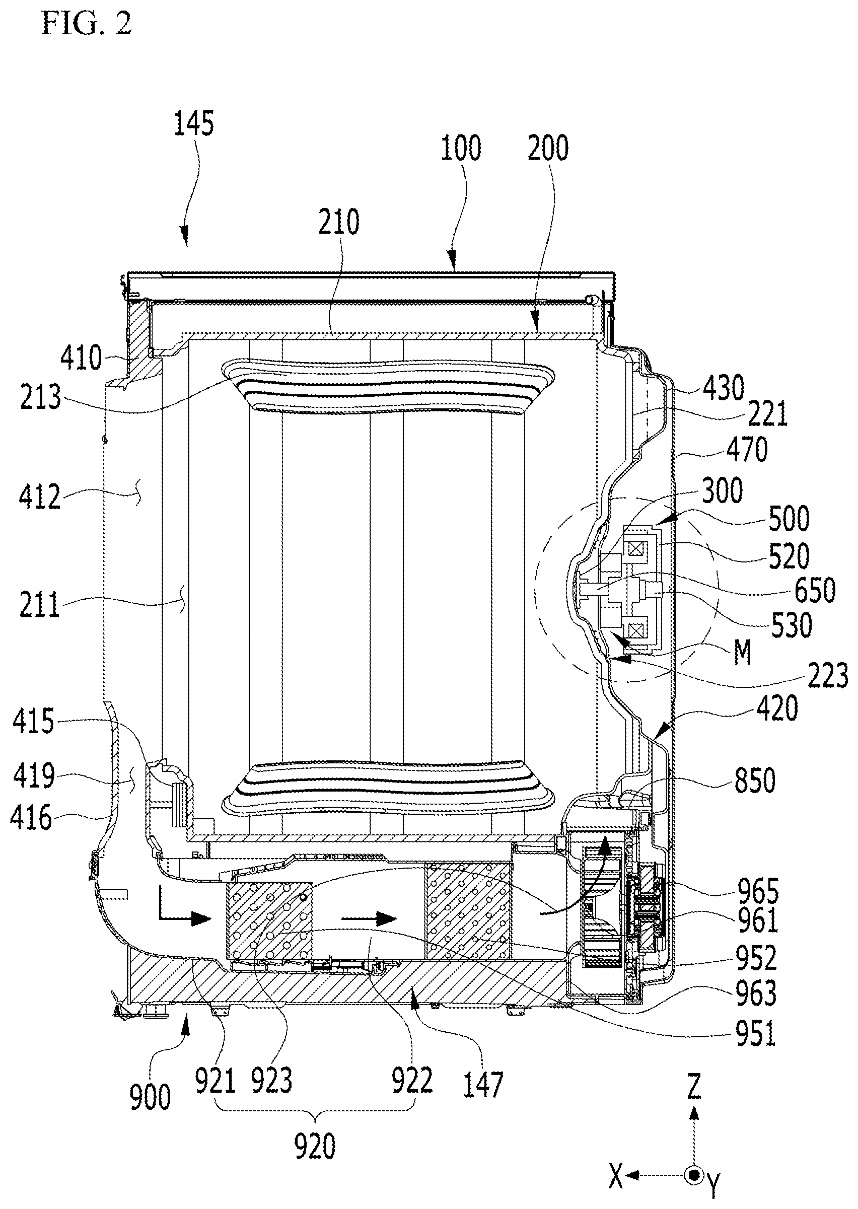 Patent US12448724 Figure 2 – Laundry treating apparatus
