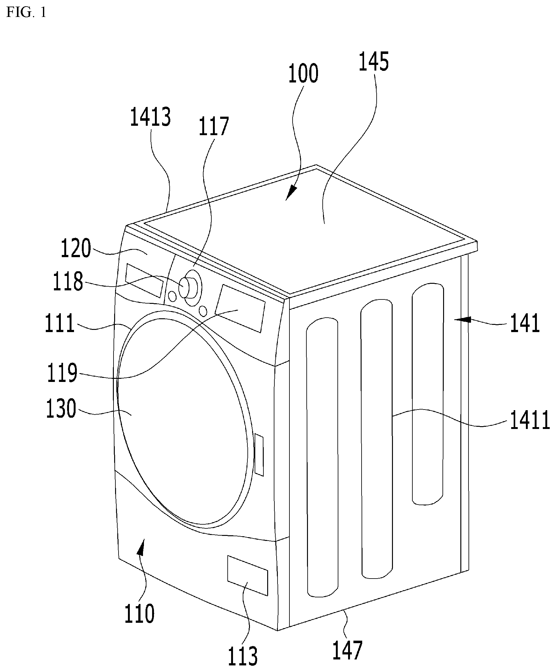 Patent US12448725 Figure 1 – Laundry treating apparatus