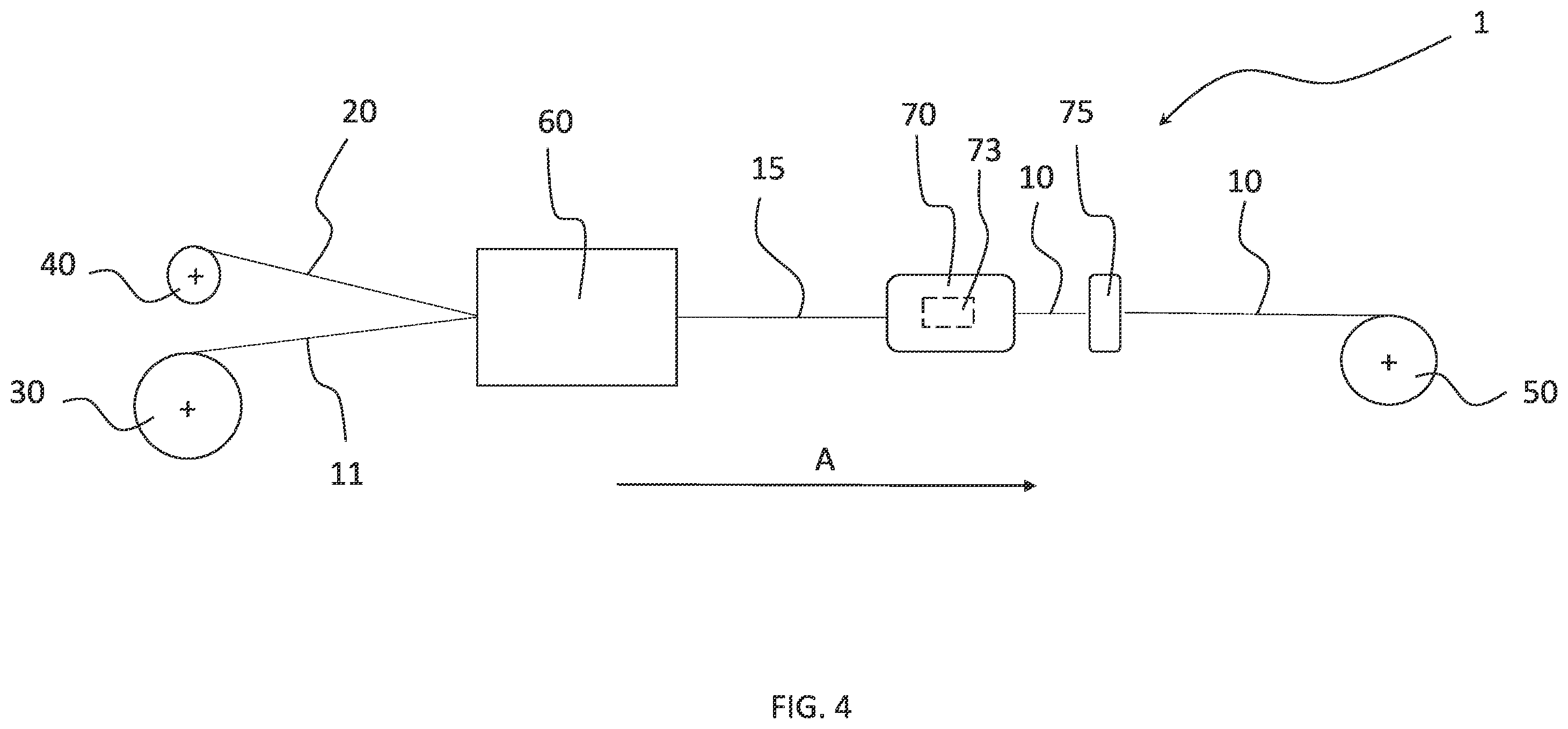 Patent US12448729 Figure 4 – Vehicle wheels and tyre comprising said metallic reinforcing cord