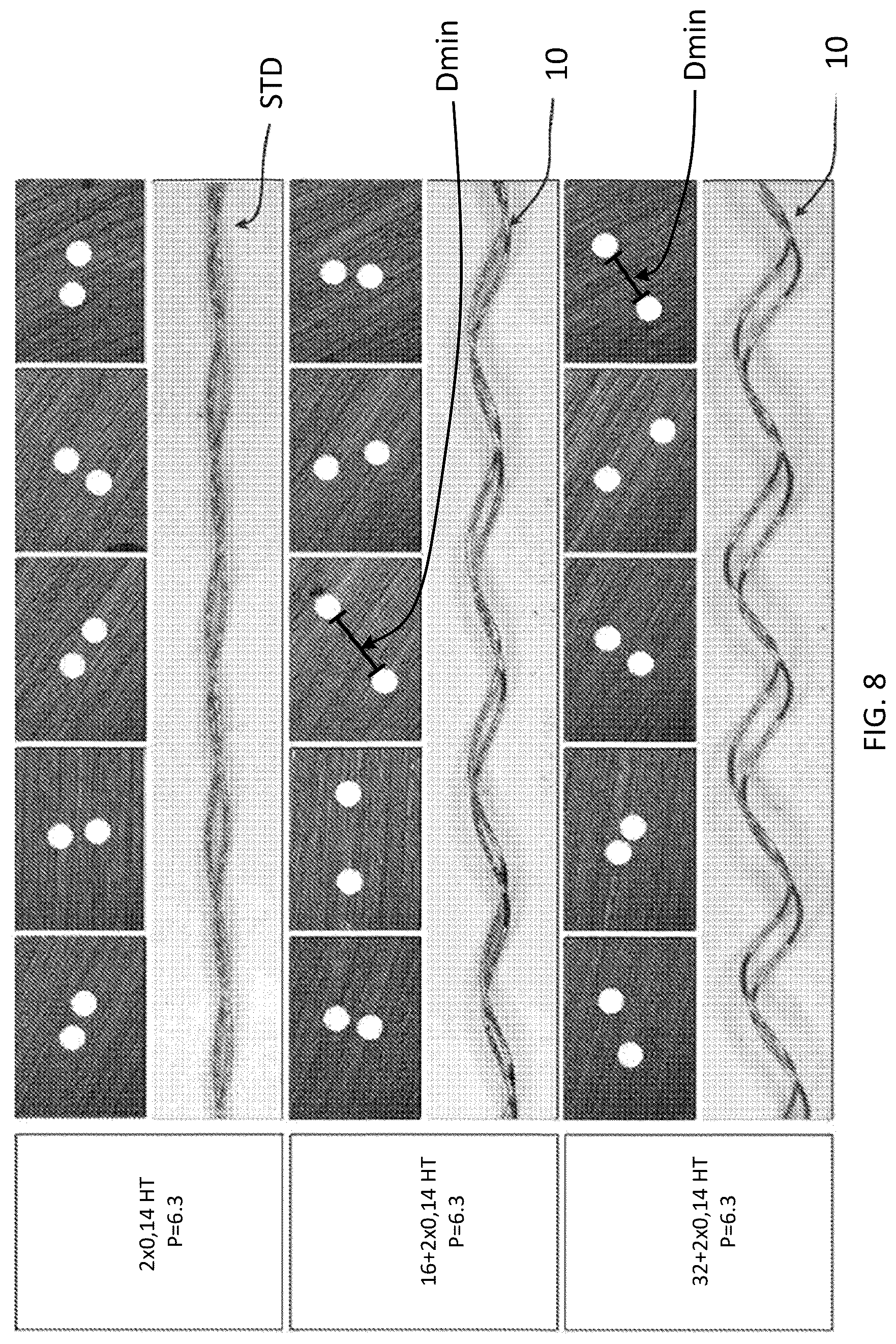 Patent US12448729 Figure 8 – Vehicle wheels and tyre comprising said metallic reinforcing cord