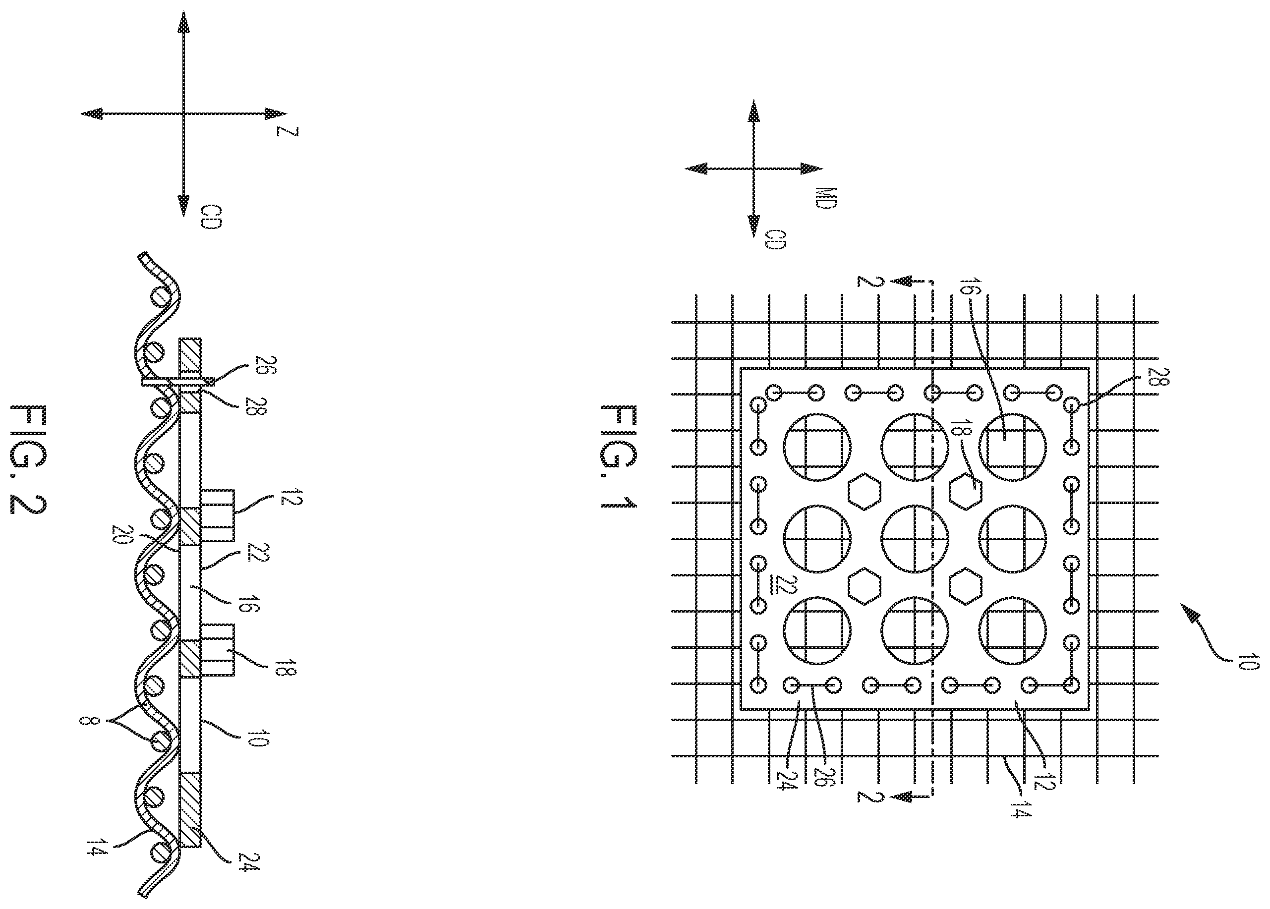 Patent US12448732 — Deflecting member for making fibrous structures — Figure 1
