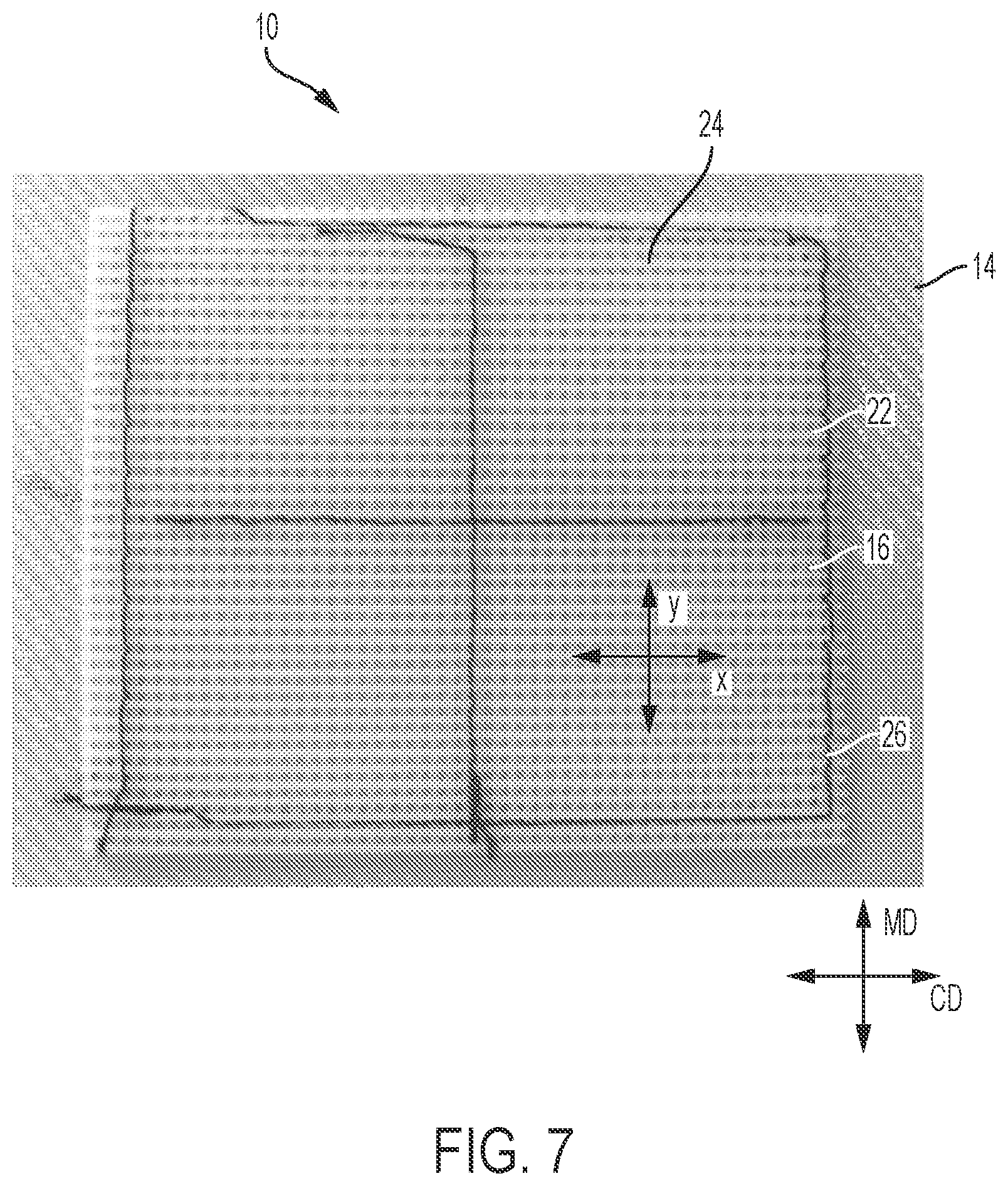 Patent US12448732 Figure 5 – Deflecting member for making fibrous structures