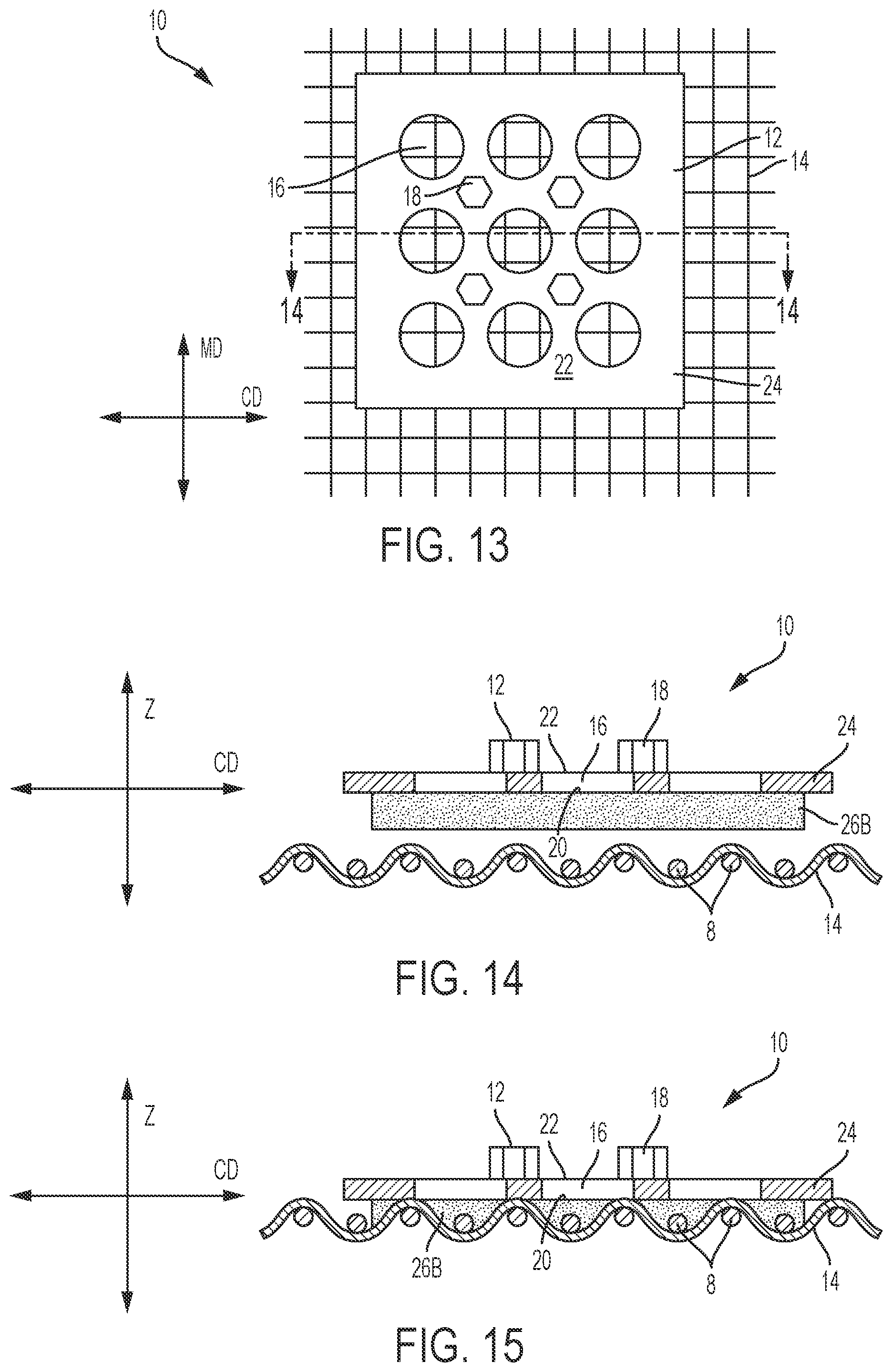 Patent US12448732 Figure 9 – Deflecting member for making fibrous structures