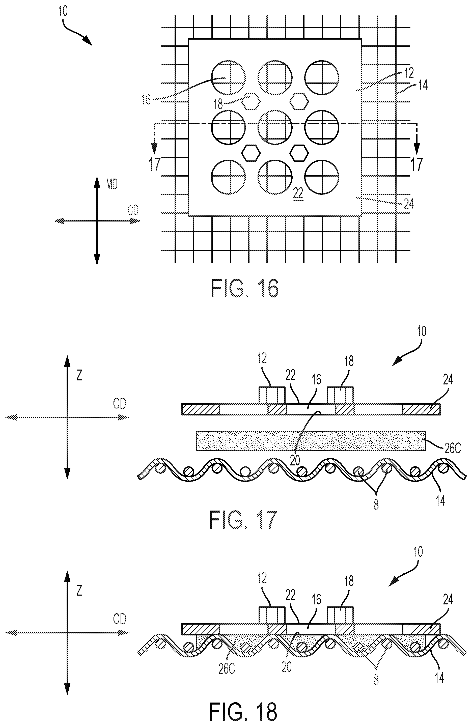 Patent US12448732 Figure 10 – Deflecting member for making fibrous structures