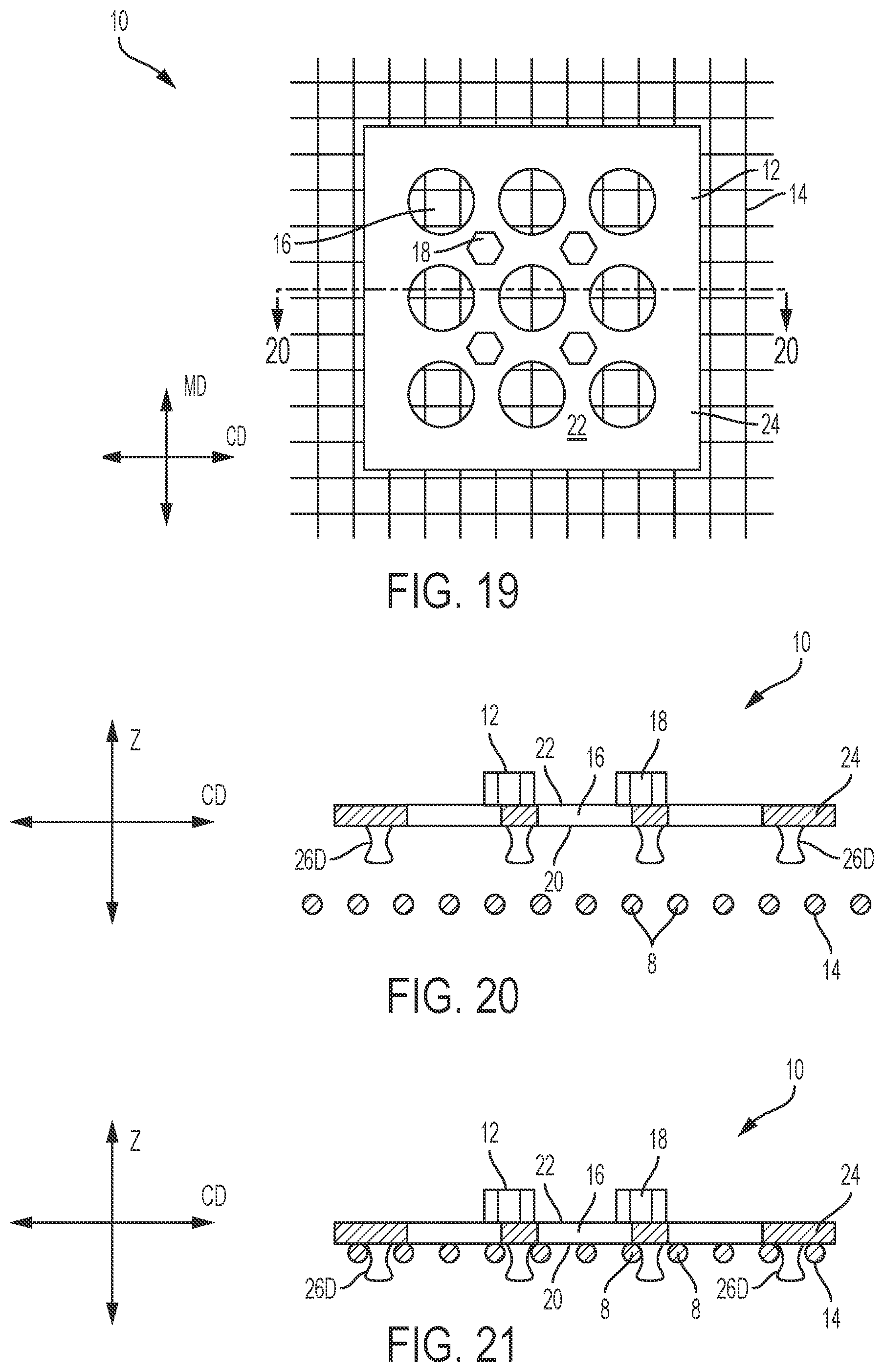 Patent US12448732 Figure 11 – Deflecting member for making fibrous structures