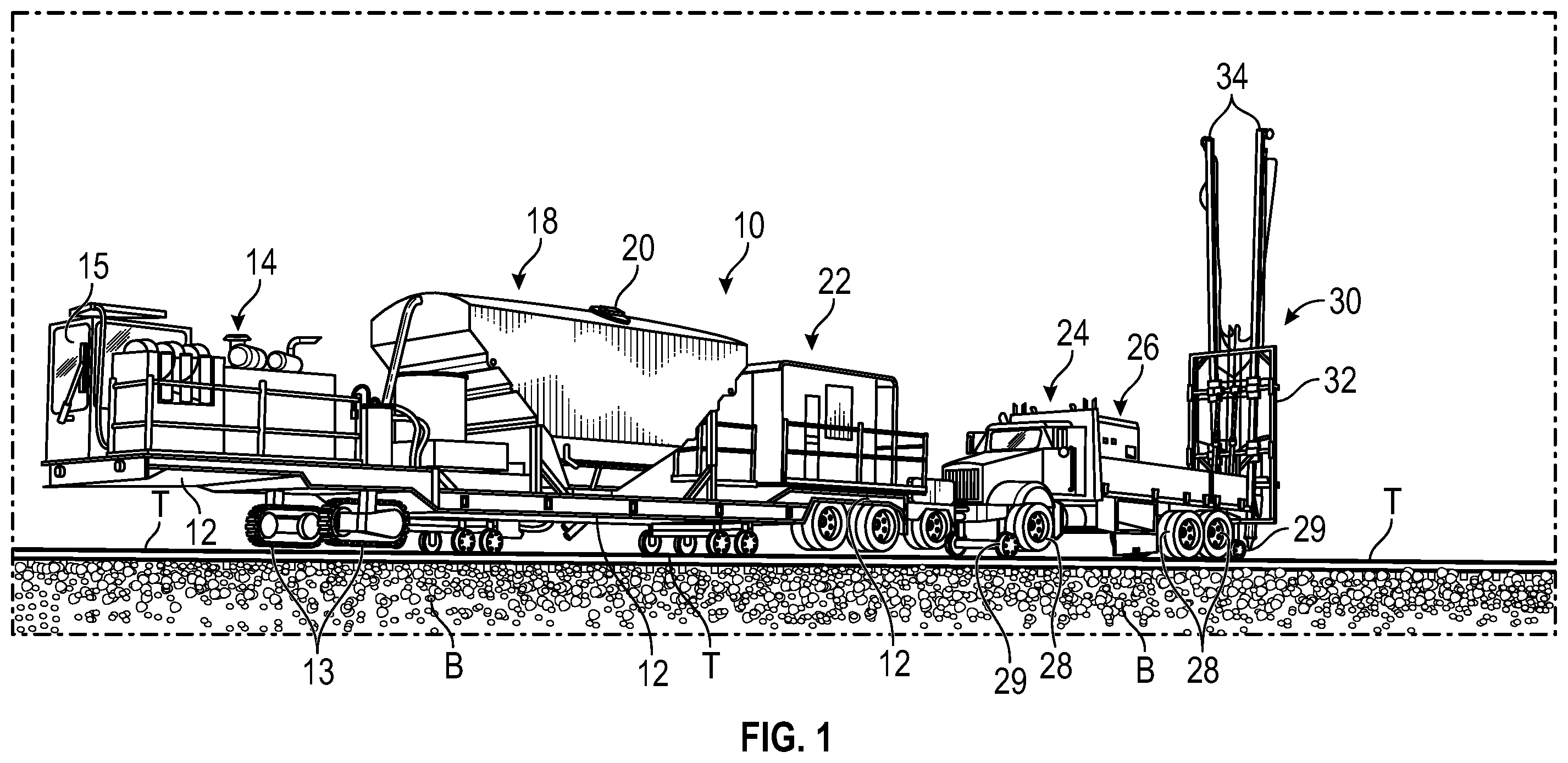 Patent US12448738 Figure 1 – System and method for subgrade stabilization of railroad bed