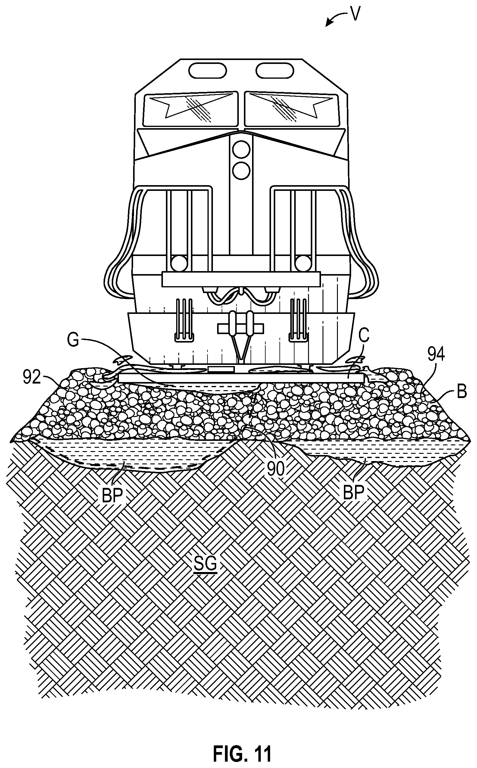 Patent US12448738 Figure 11 – System and method for subgrade stabilization of railroad bed
