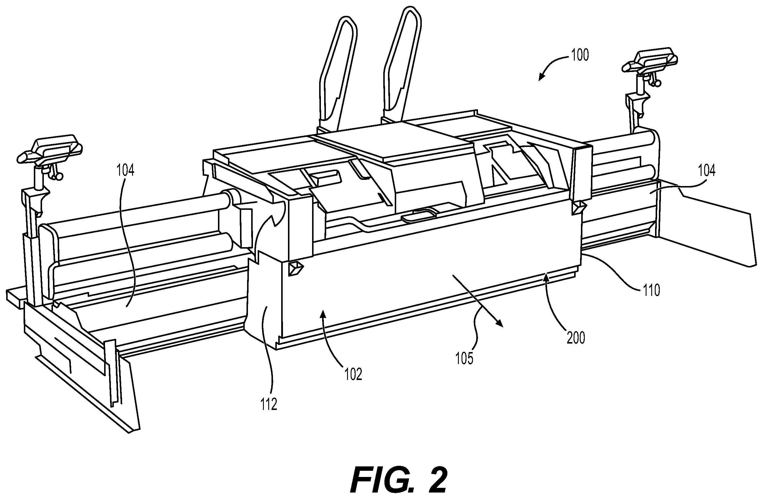 Patent US12448740 Figure 2 – Stepped deflector for a screed assembly