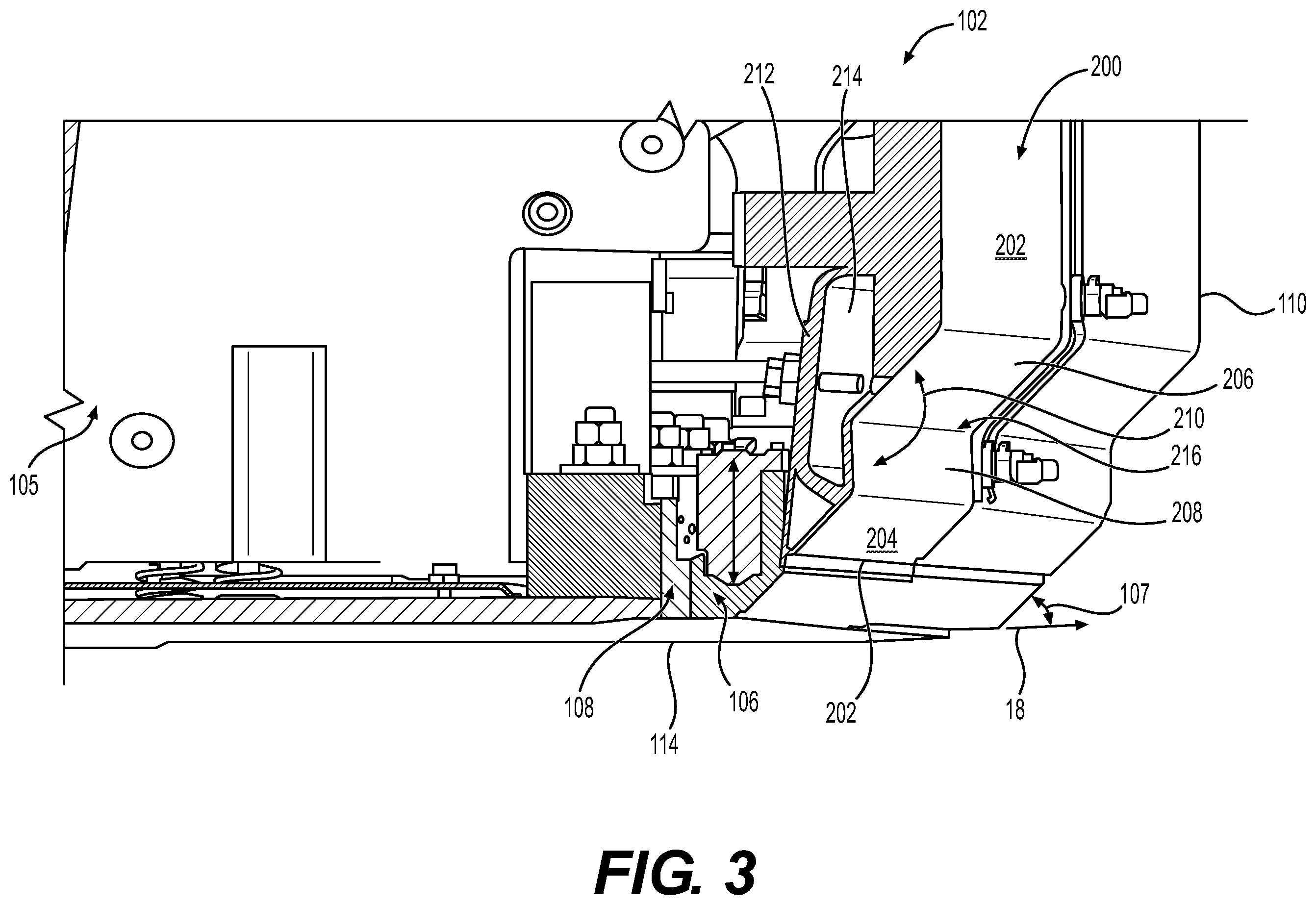 Patent US12448740 Figure 3 – Stepped deflector for a screed assembly