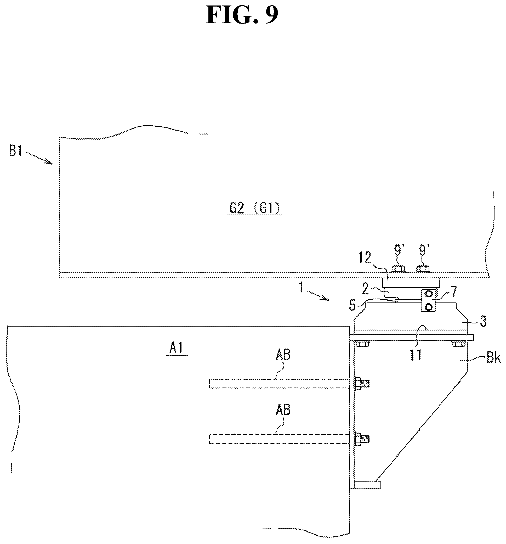 Patent US12448741 Figure 9 – Seismic reinforcement device for bridge