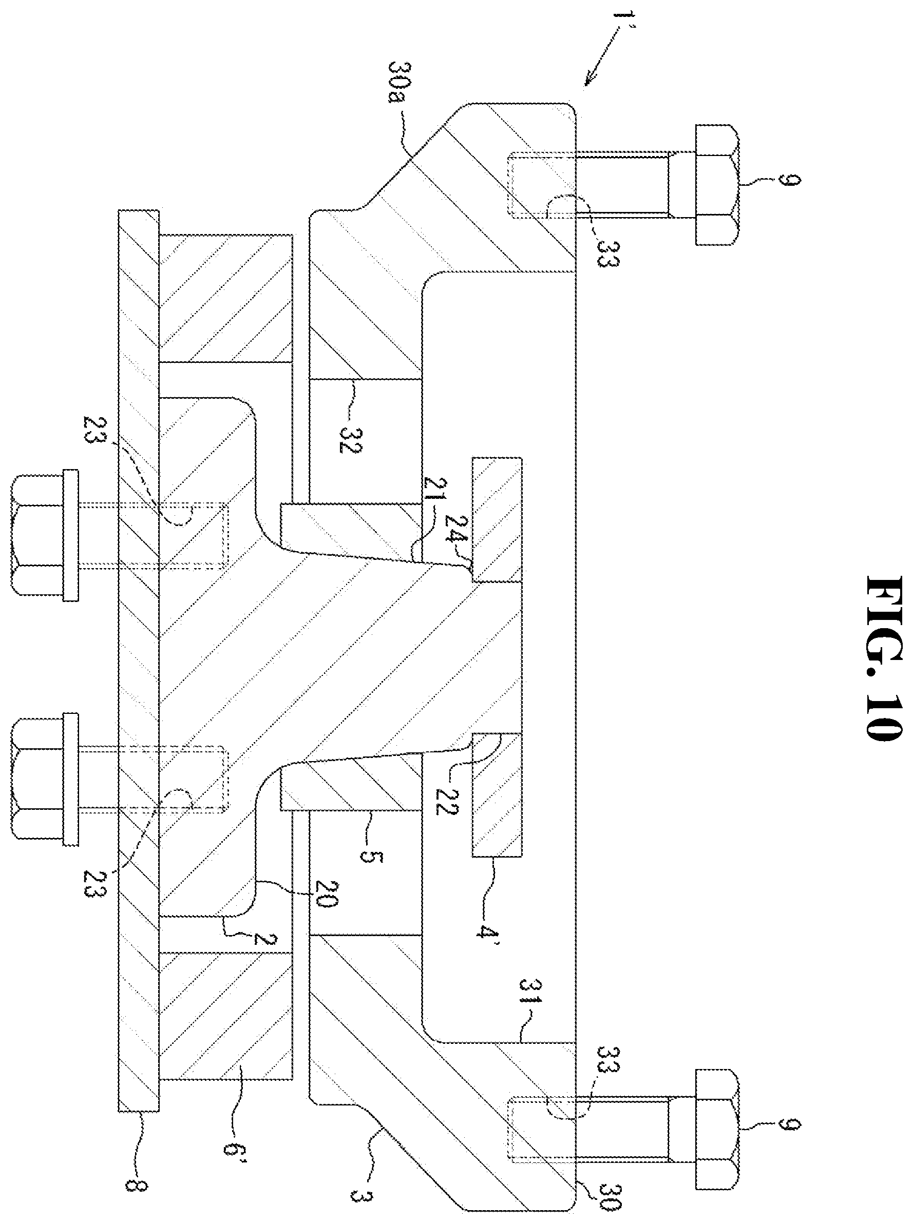 Patent US12448741 Figure 10 – Seismic reinforcement device for bridge
