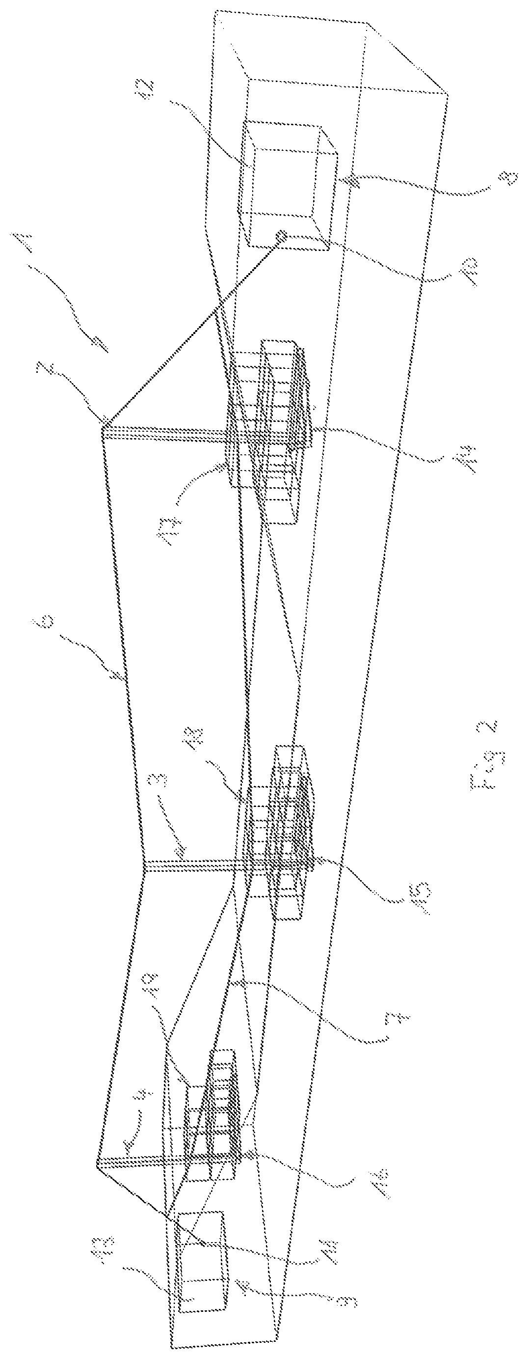 Patent US12448743 Figure 2 – Protective structure and method for dissipating tensile load applied to a support cable in a support cable arrangement of the protective structure
