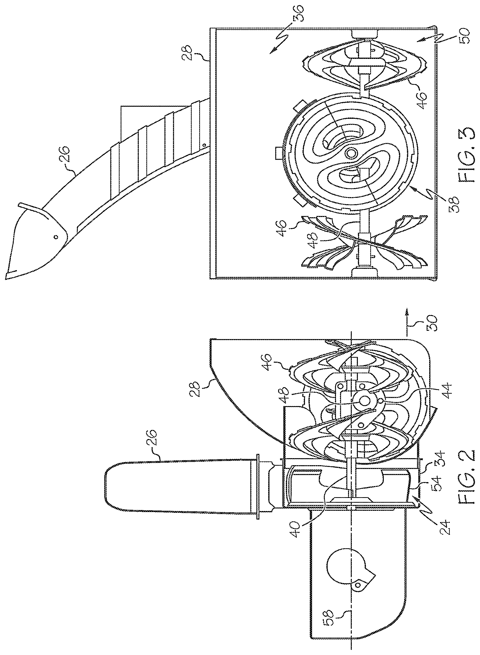 Patent US12448746 Figure 2 – Snow thrower impeller