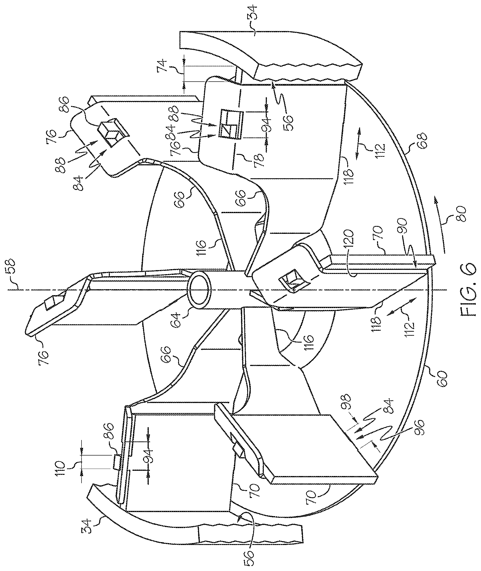 Patent US12448746 Figure 4 – Snow thrower impeller