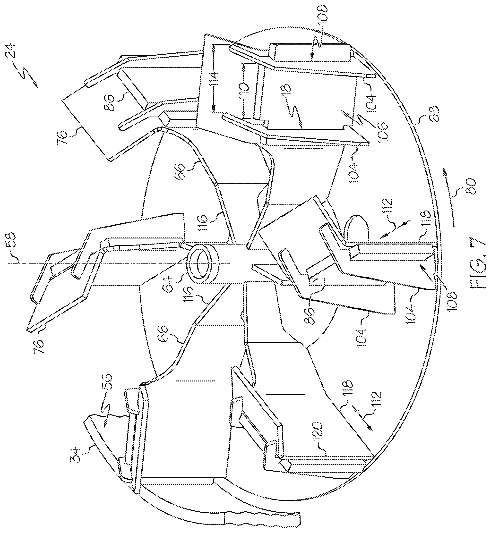 Patent US12448746 Figure 5 – Snow thrower impeller