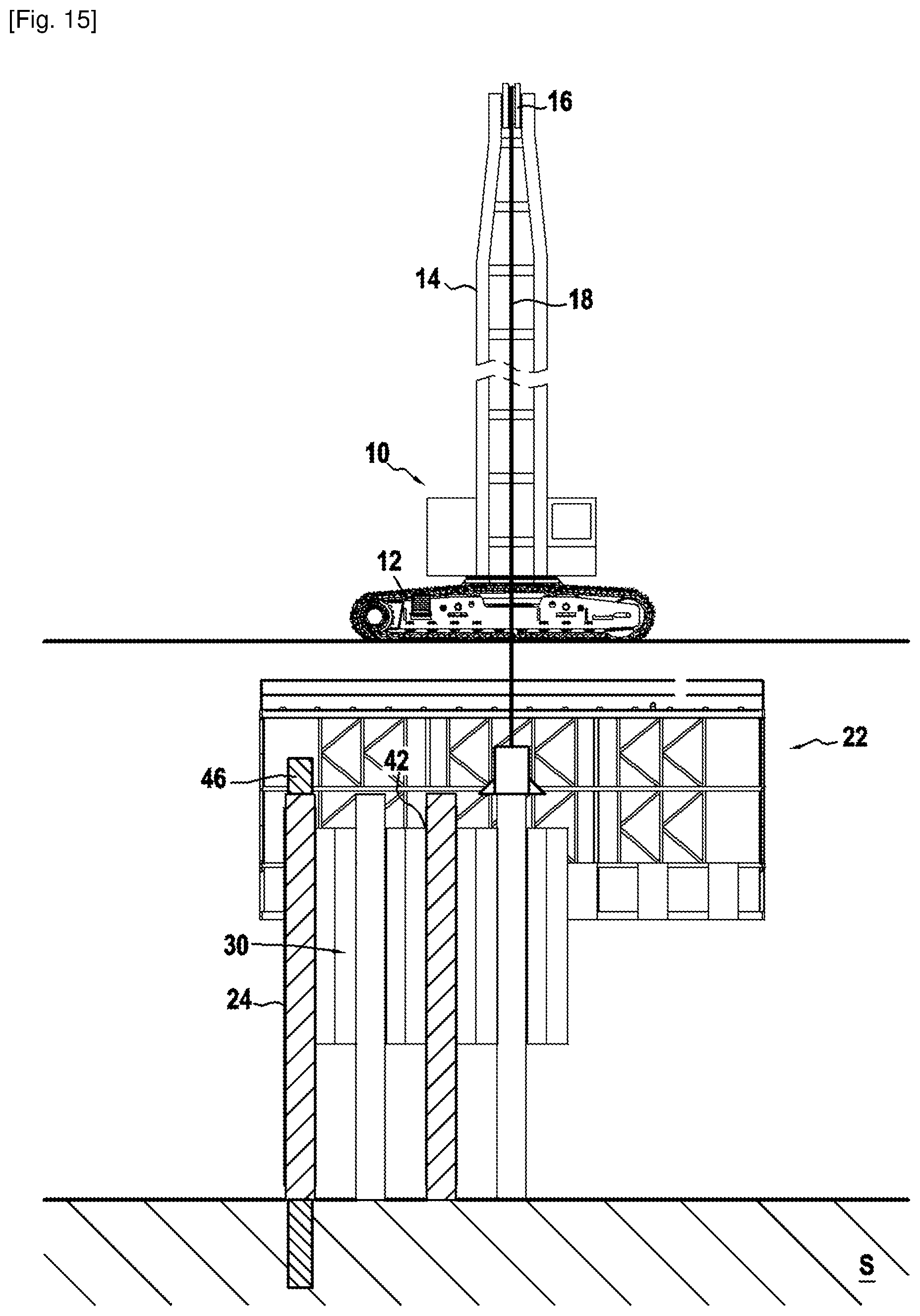 Patent US12448750 Figure 15 – Method for producing a retaining wall
