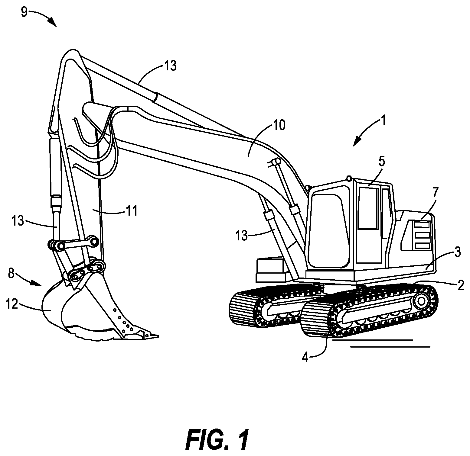Patent US12448752 Figure 1 – Work tool position control