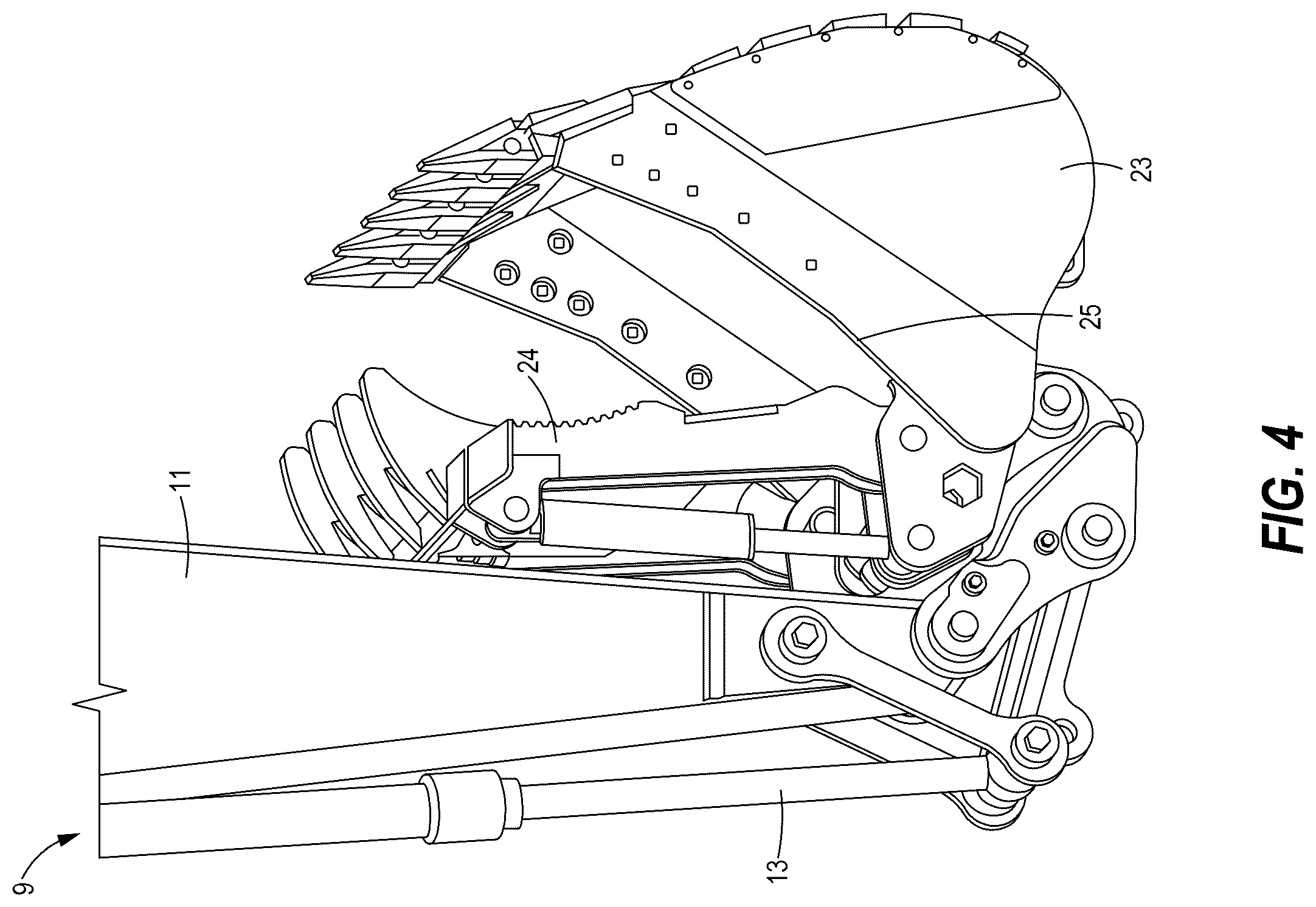 Patent US12448752 Figure 4 – Work tool position control