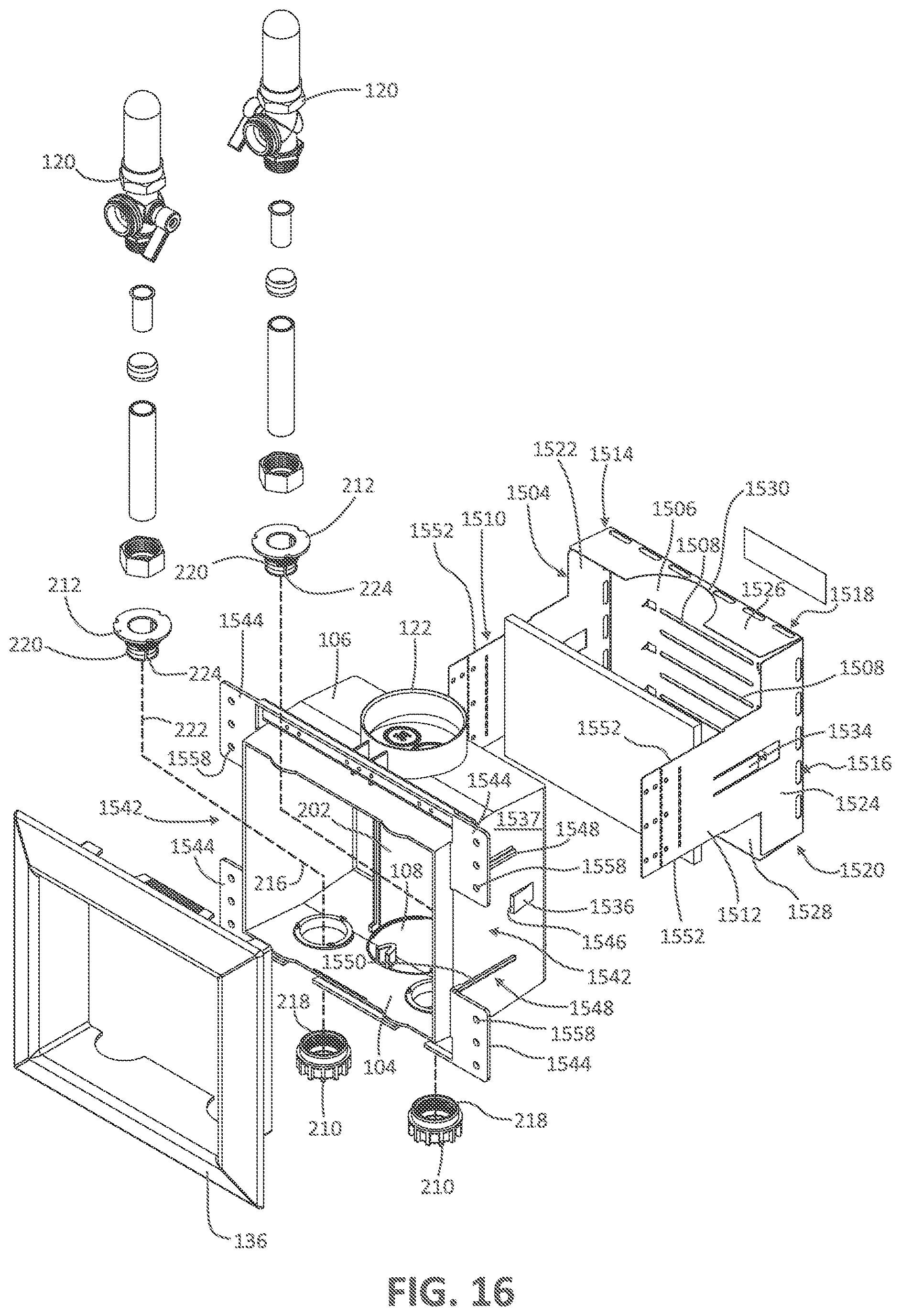 Patent US12448758 Figure 16 – Appliance outlet box