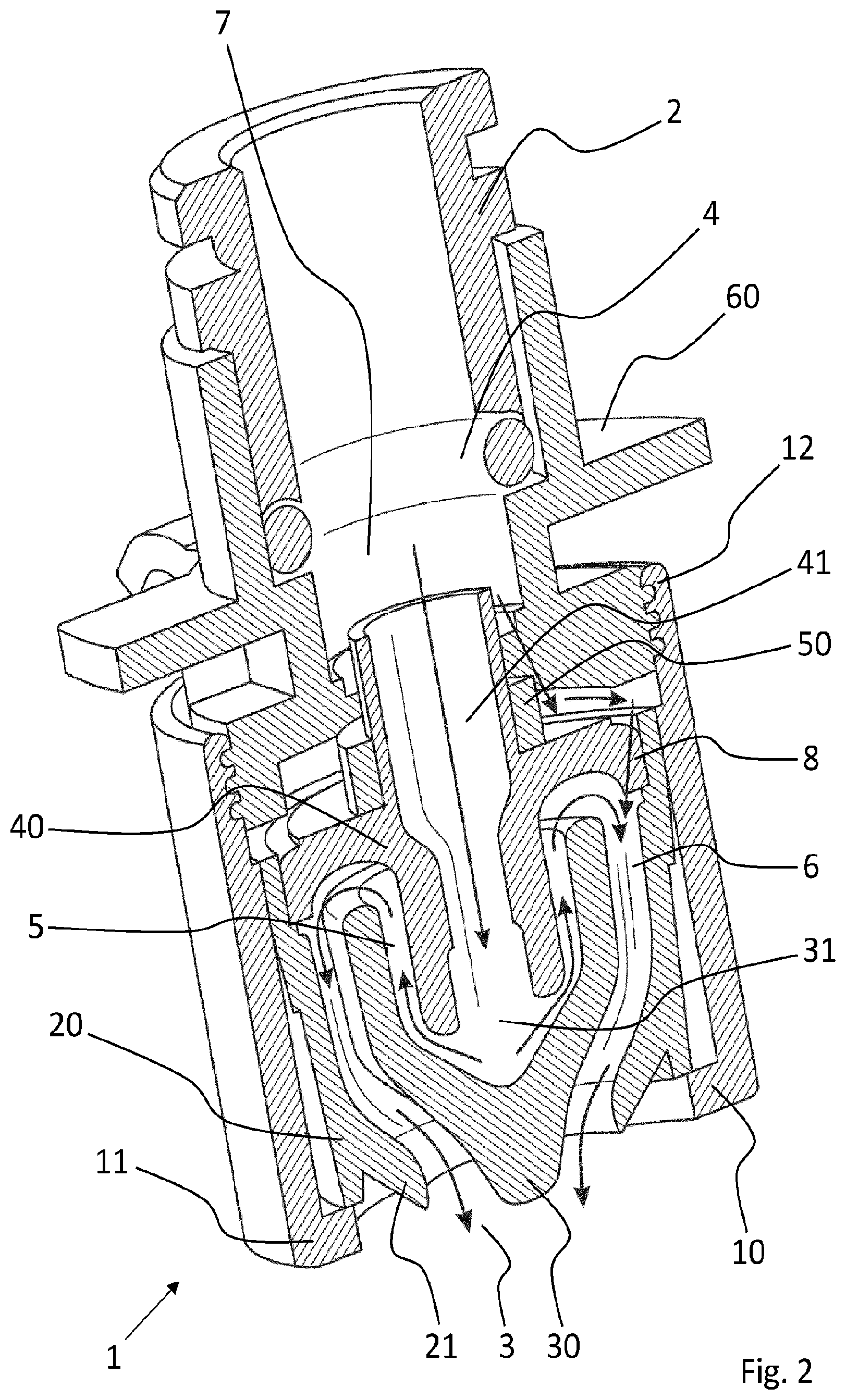 Patent US12448761 Figure 2 – Stream regulator