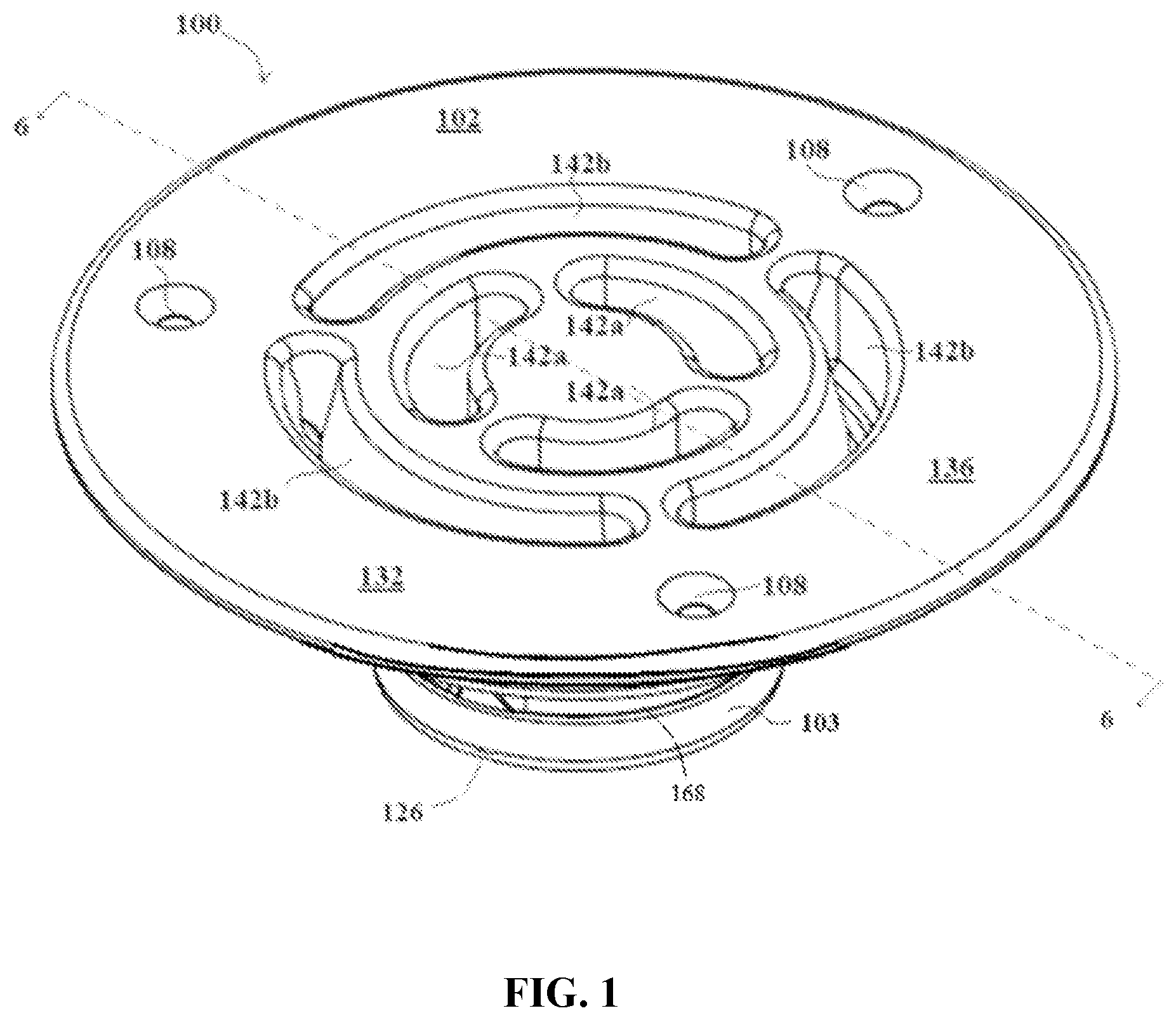 Patent US12448768 Figure 1 – Multi-channel drain cover
