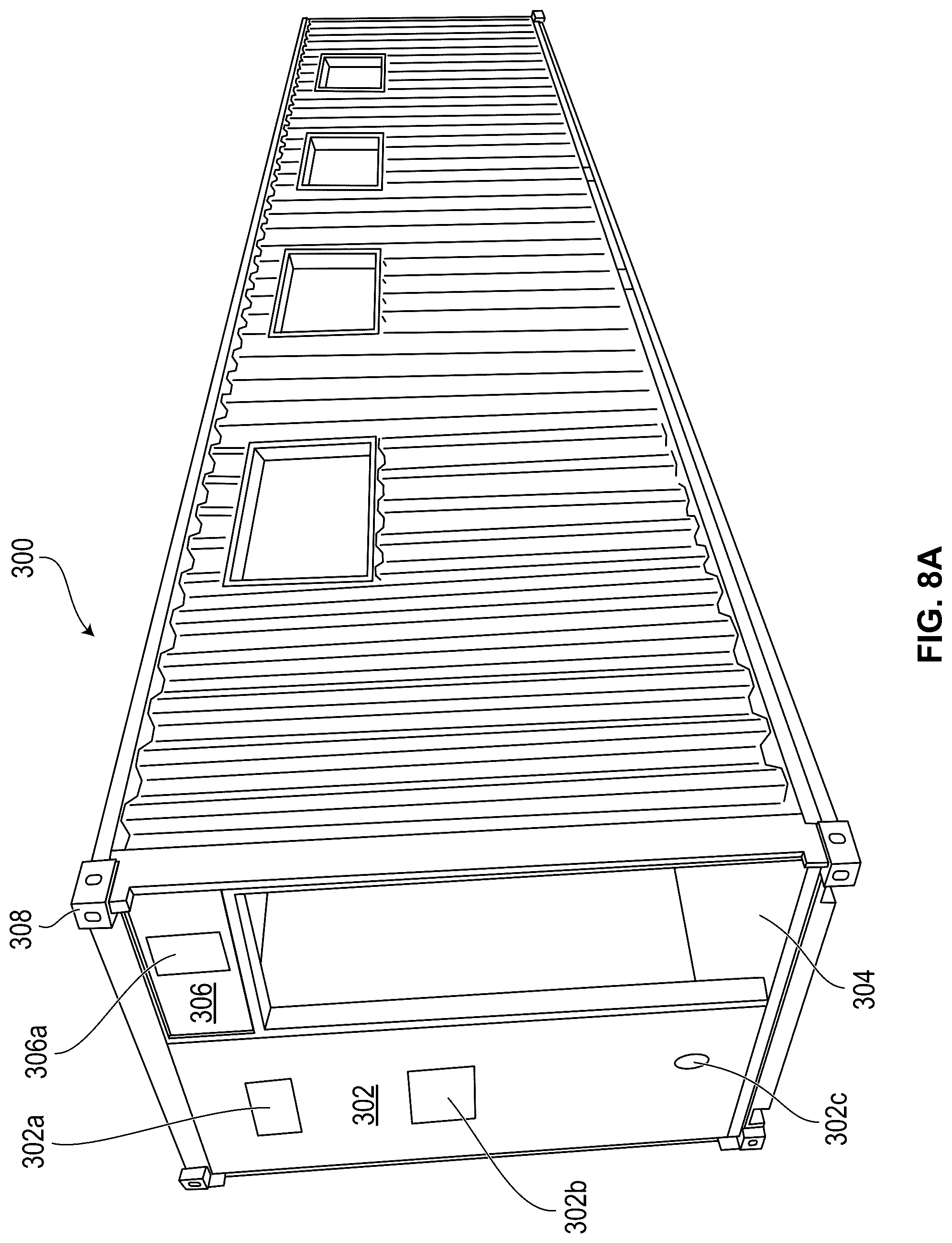 Patent US12448770 Figure 6 – Compound structures with scalable interior room sizes using modular units to form mobile, semi-permanent and permanent structures