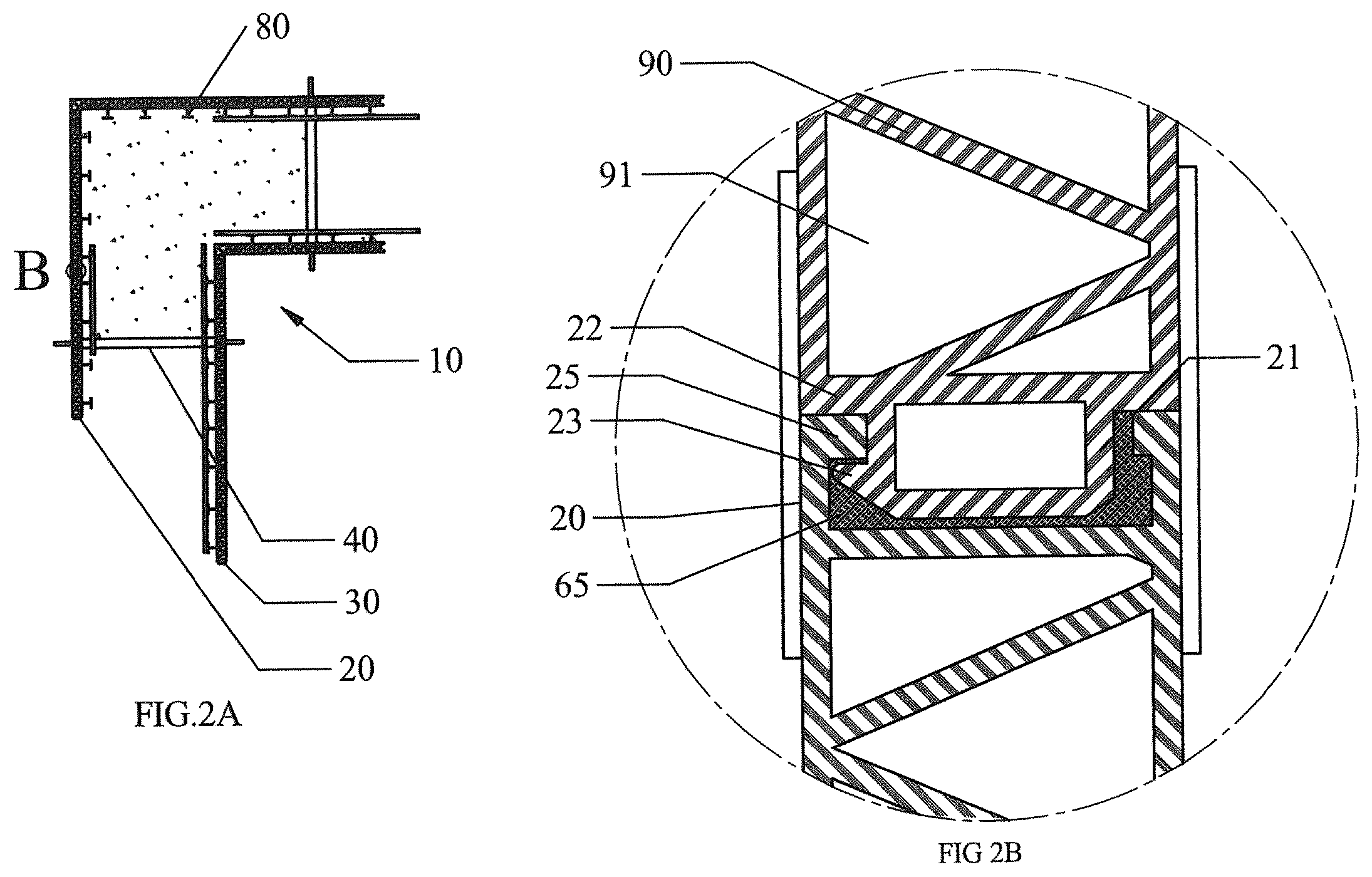 Patent US12448772 Figure 2 – Modular construction system for permanent formwork