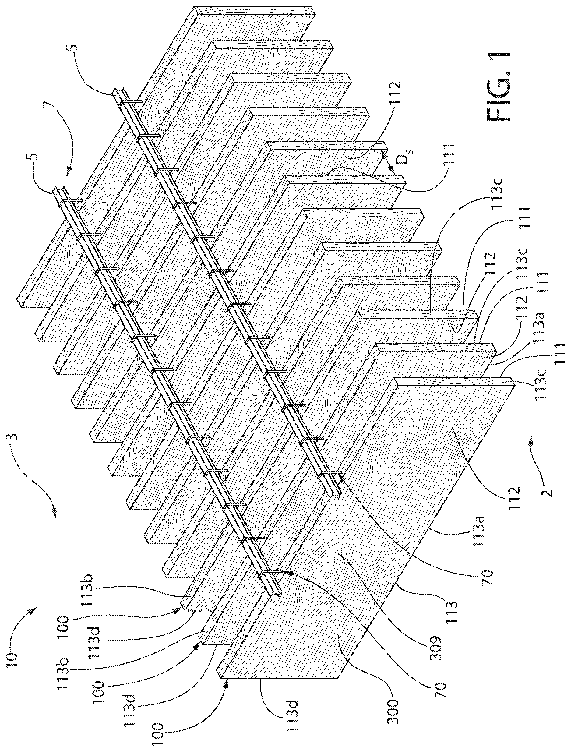 Patent US12448774 Figure 1 – Dimensionally stable building panel
