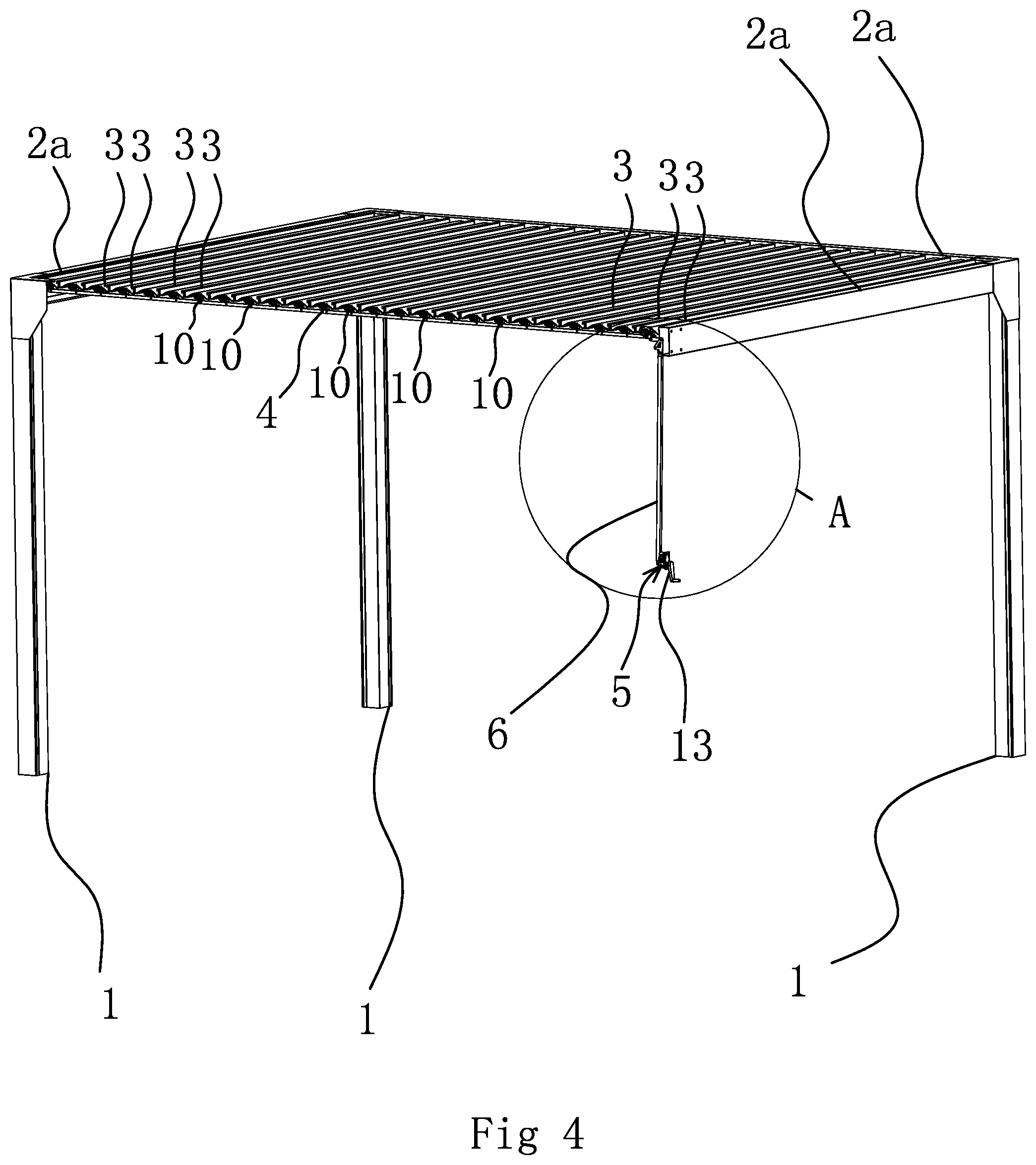 Patent US12448776 Figure 4 – Louvered canopy