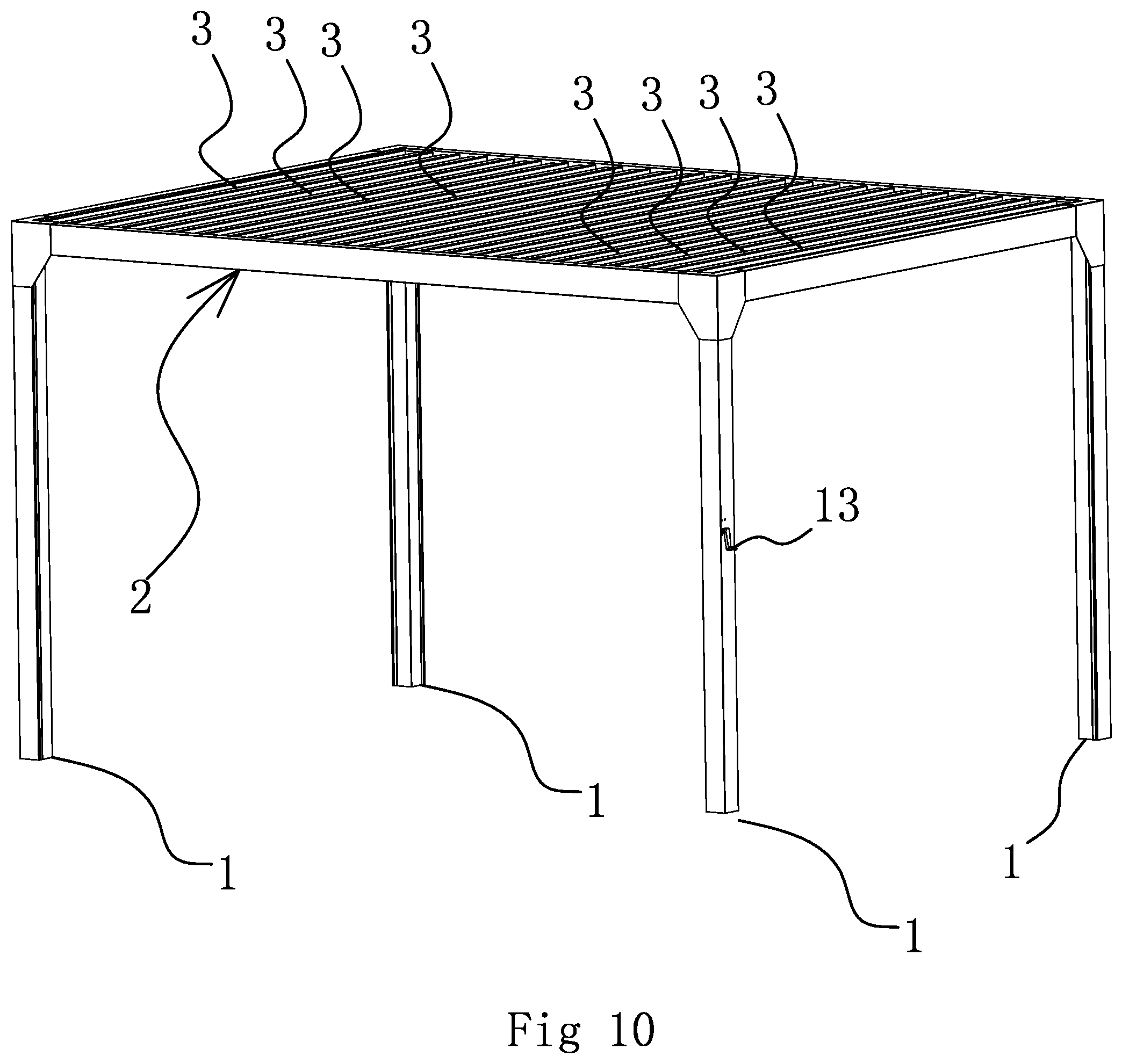 Patent US12448776 Figure 10 – Louvered canopy