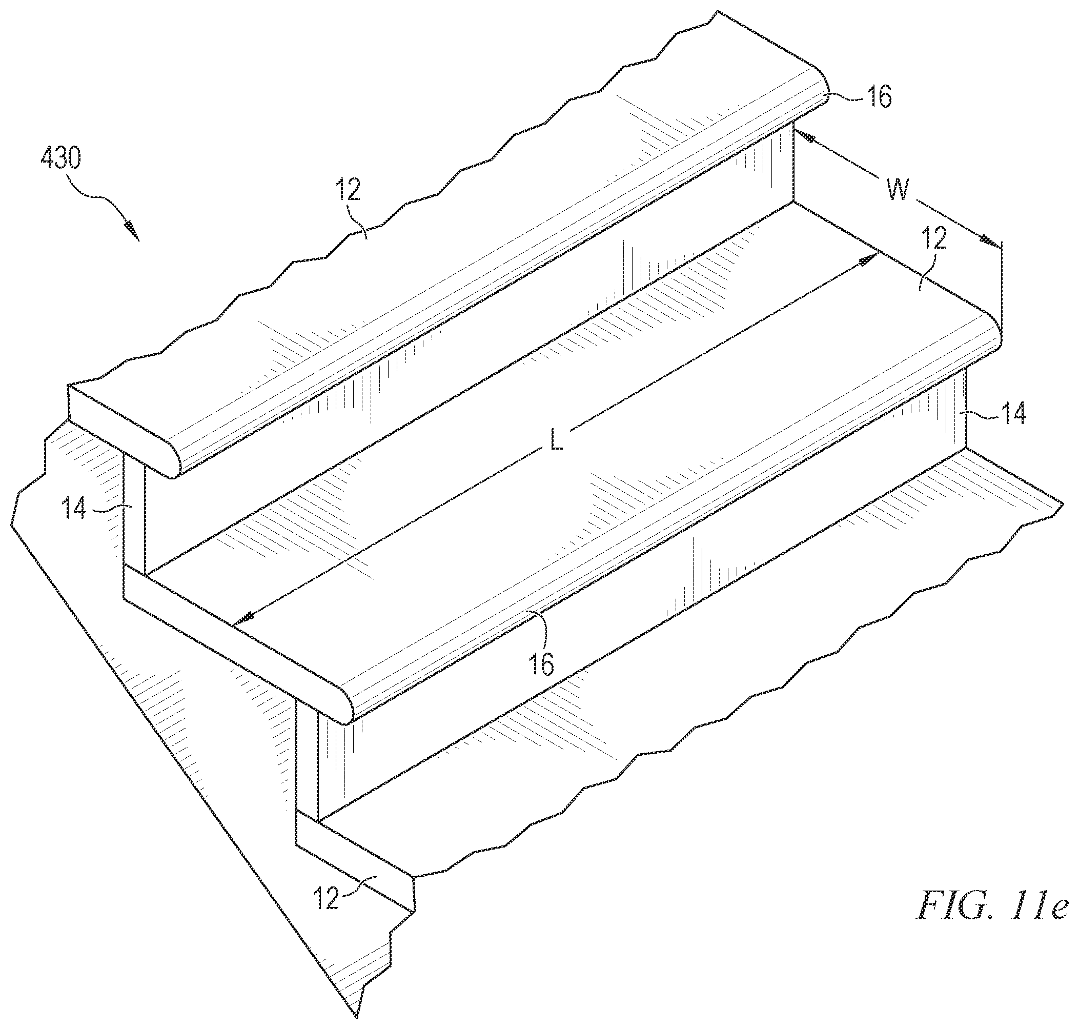 Patent US12448778 Figure 20 – Luxury vinyl plank stair noses and other moldings