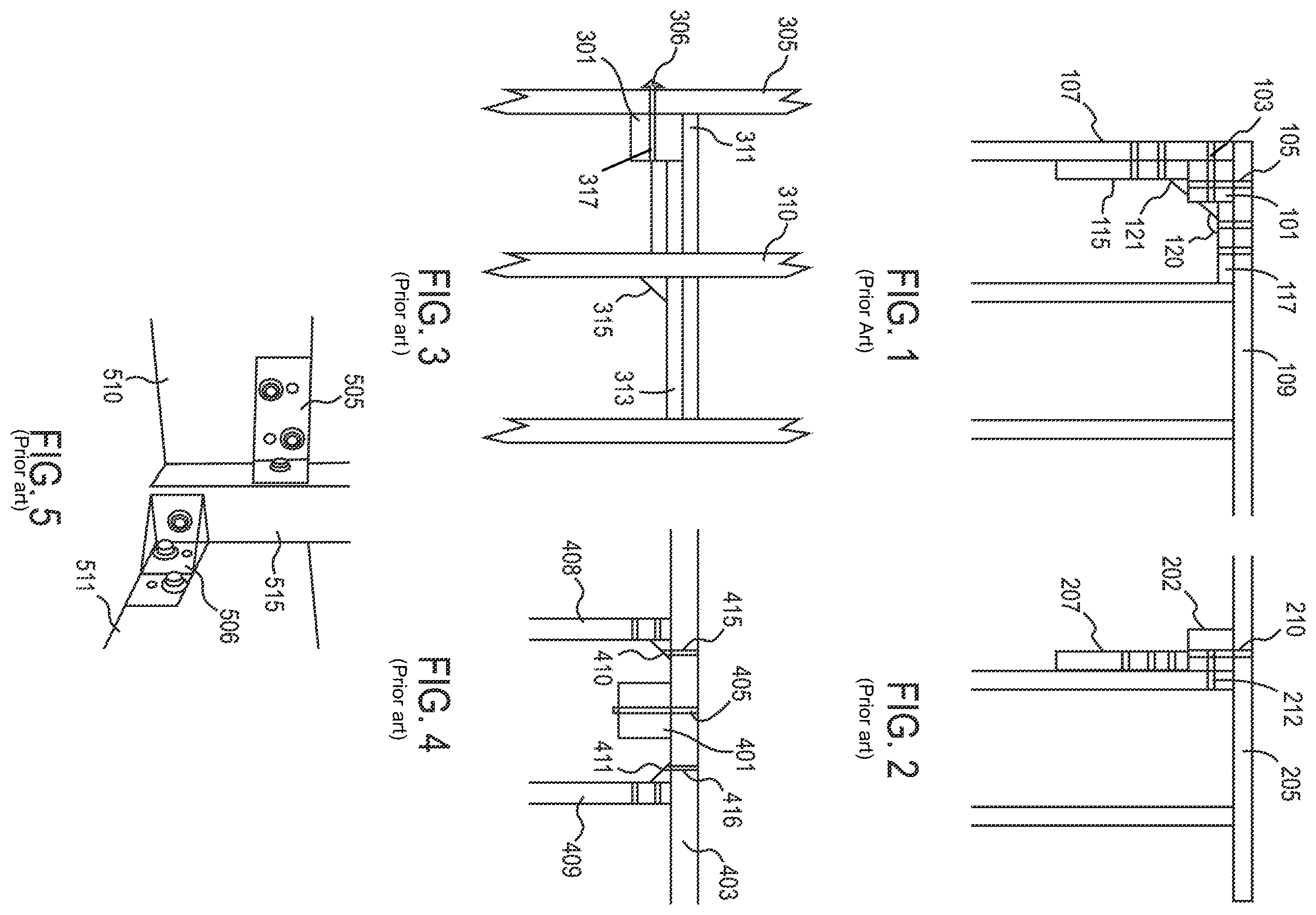 Patent US12448779 Figure 1 – Brackets for attachment of posts to joists