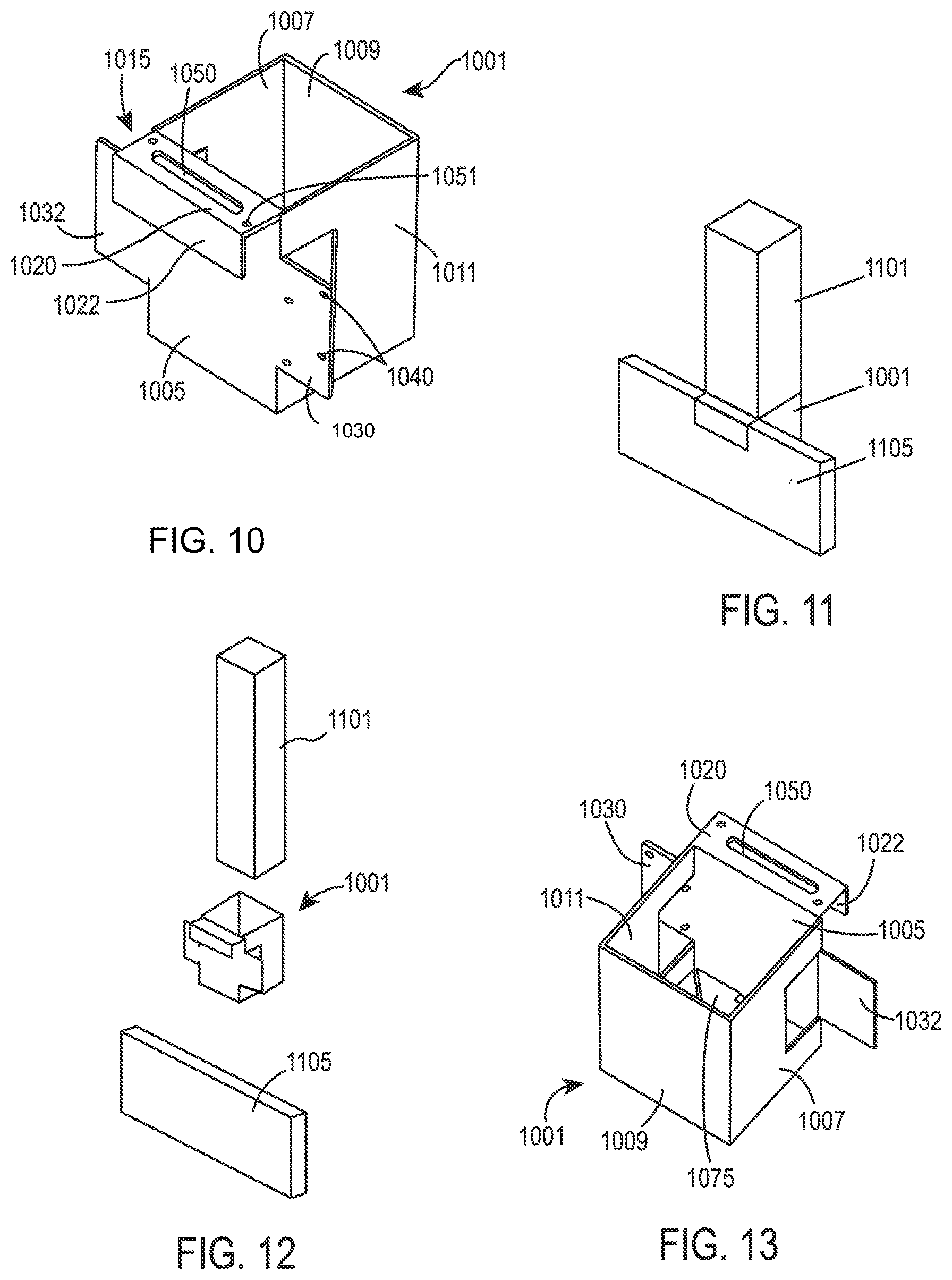 Patent US12448779 Figure 3 – Brackets for attachment of posts to joists