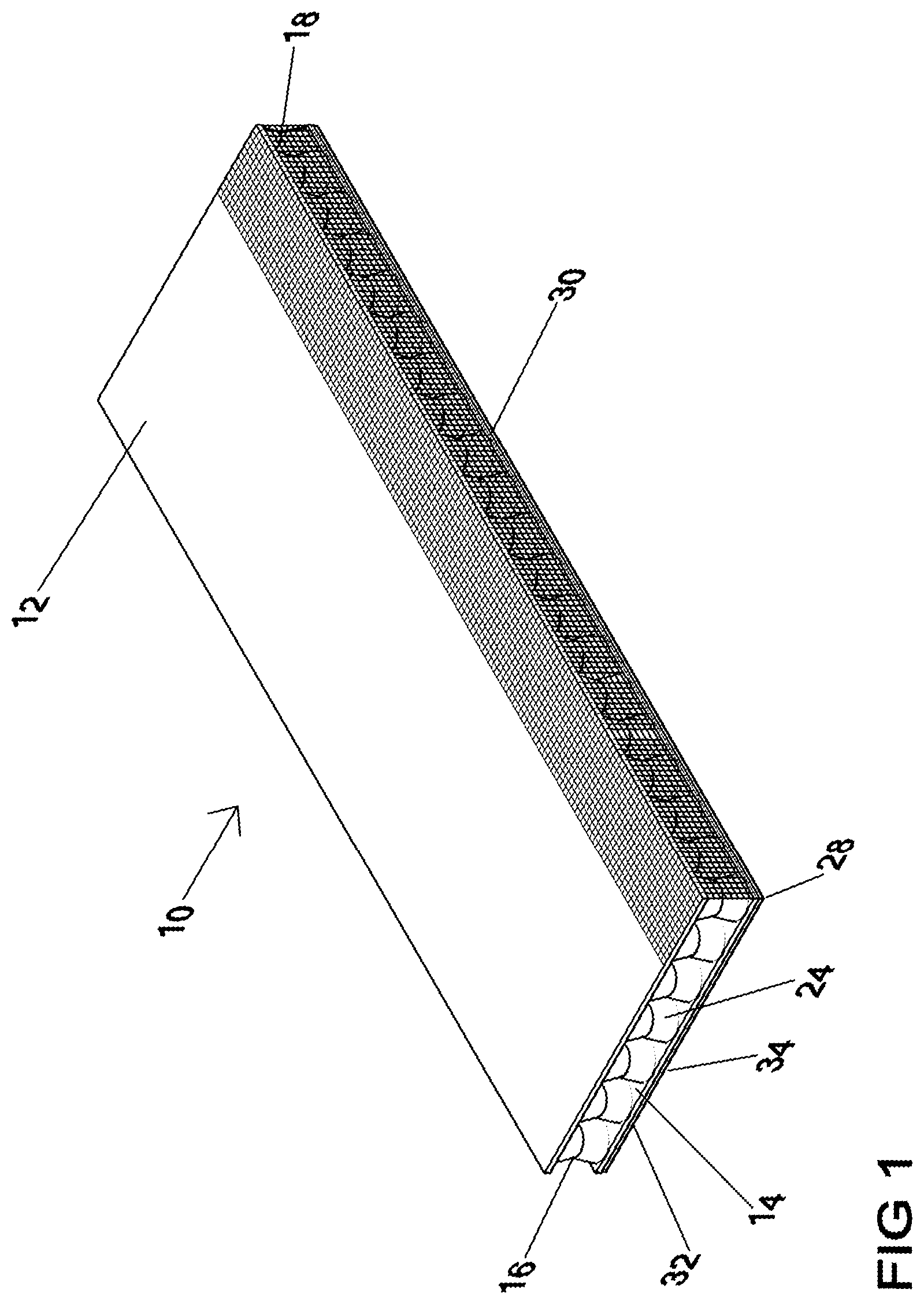 Patent US12448780 Figure 1 – Moisture porous building furring strip