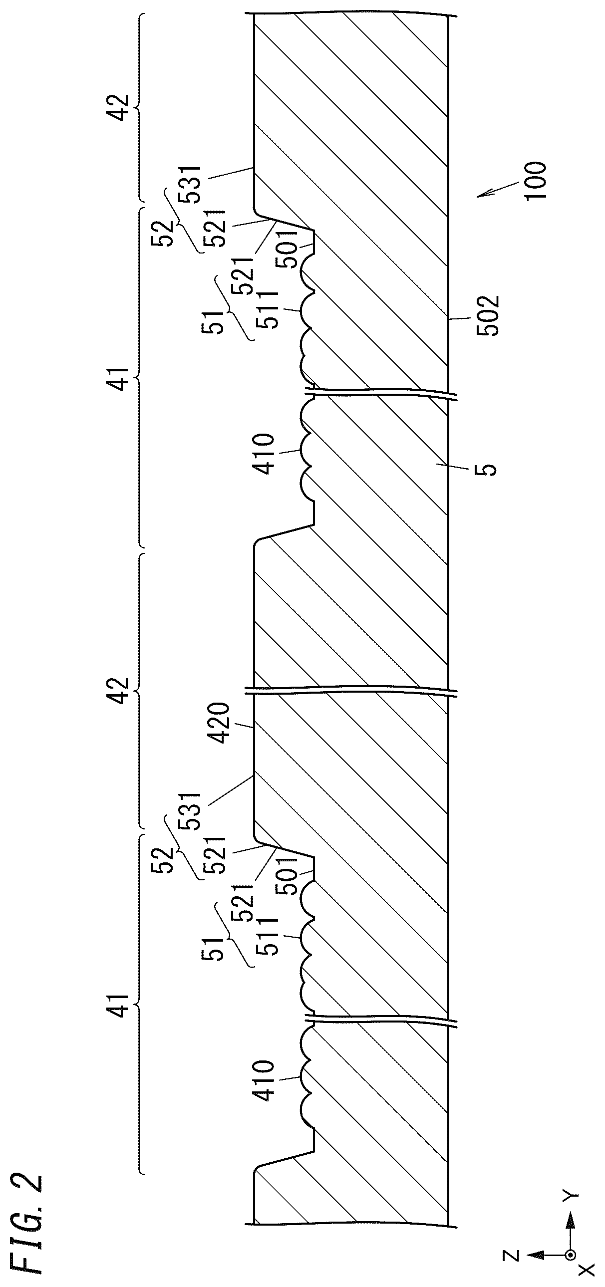 Patent US12448782 Figure 2 – Construction material, decorative member, and method for manufacturing decorative member