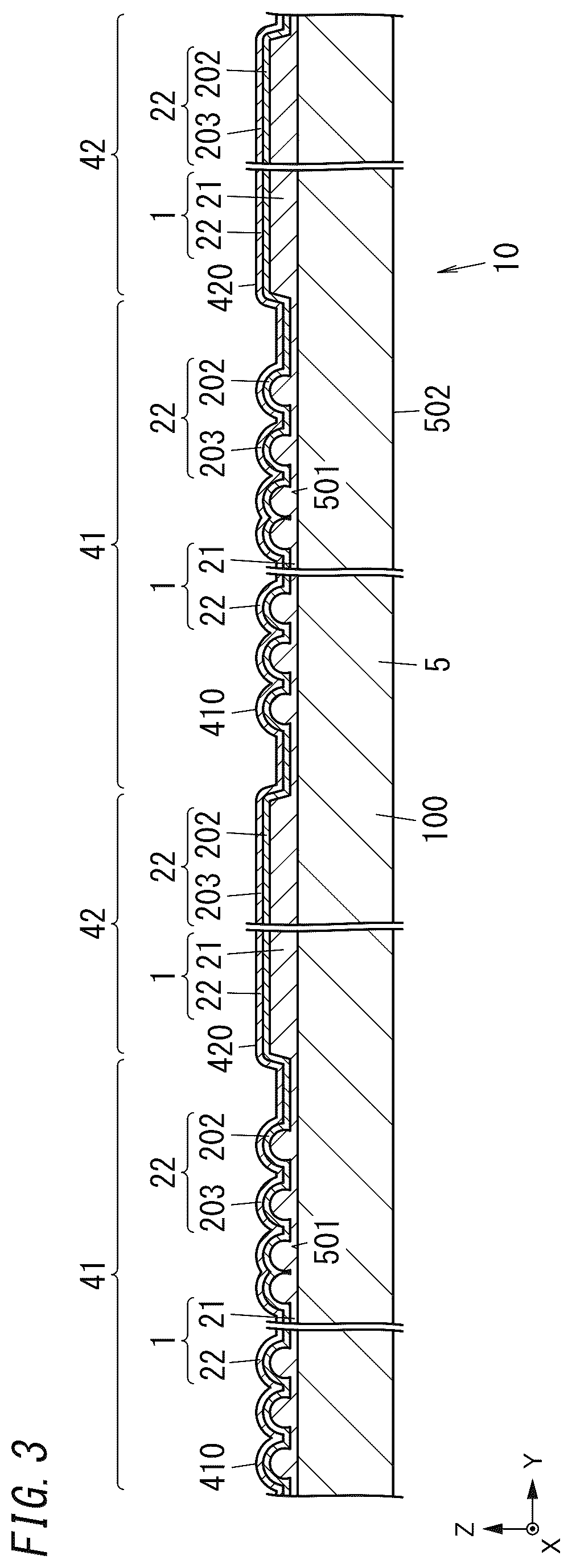 Patent US12448782 Figure 3 – Construction material, decorative member, and method for manufacturing decorative member