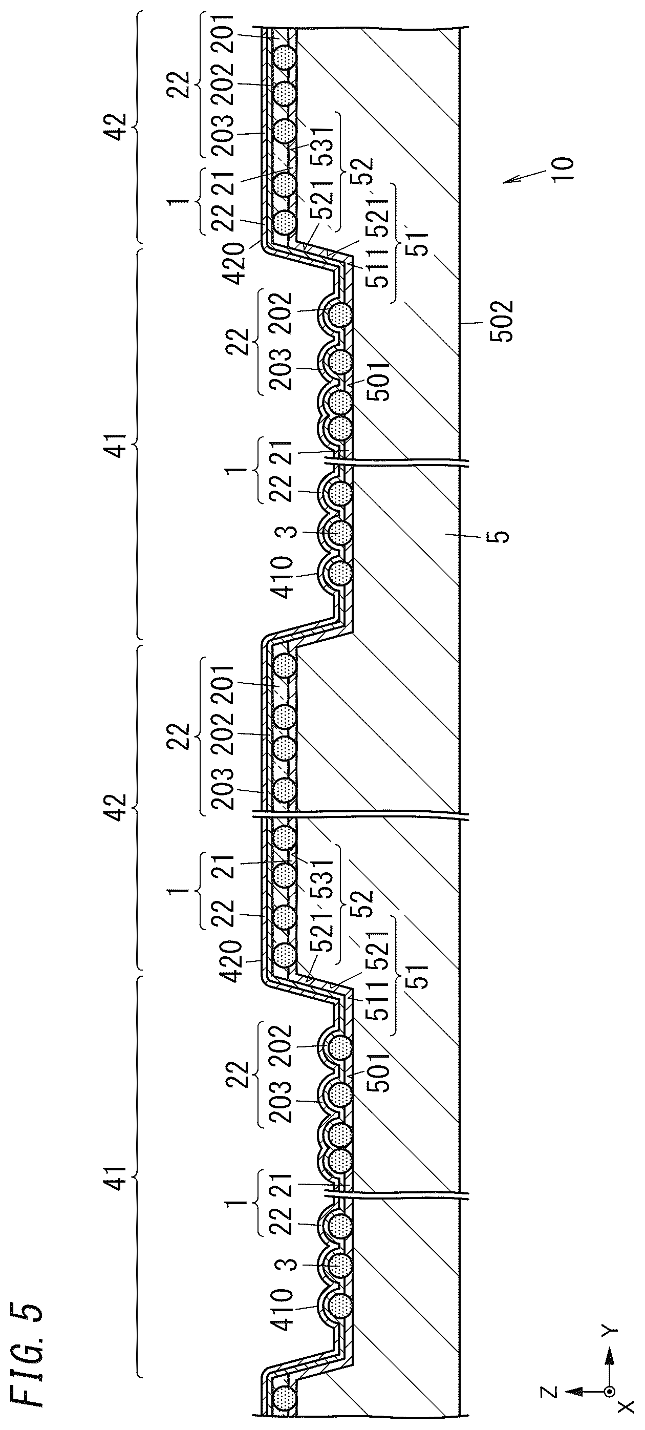 Patent US12448782 Figure 5 – Construction material, decorative member, and method for manufacturing decorative member