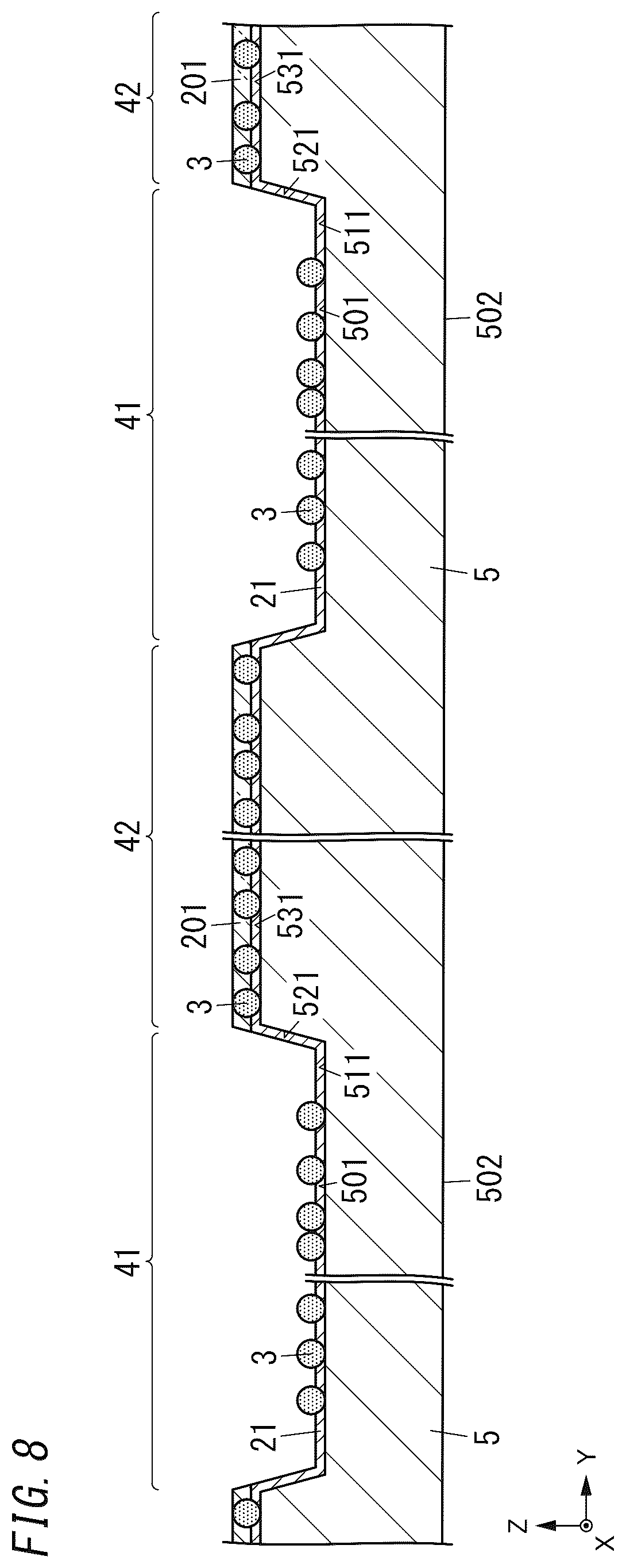 Patent US12448782 Figure 8 – Construction material, decorative member, and method for manufacturing decorative member