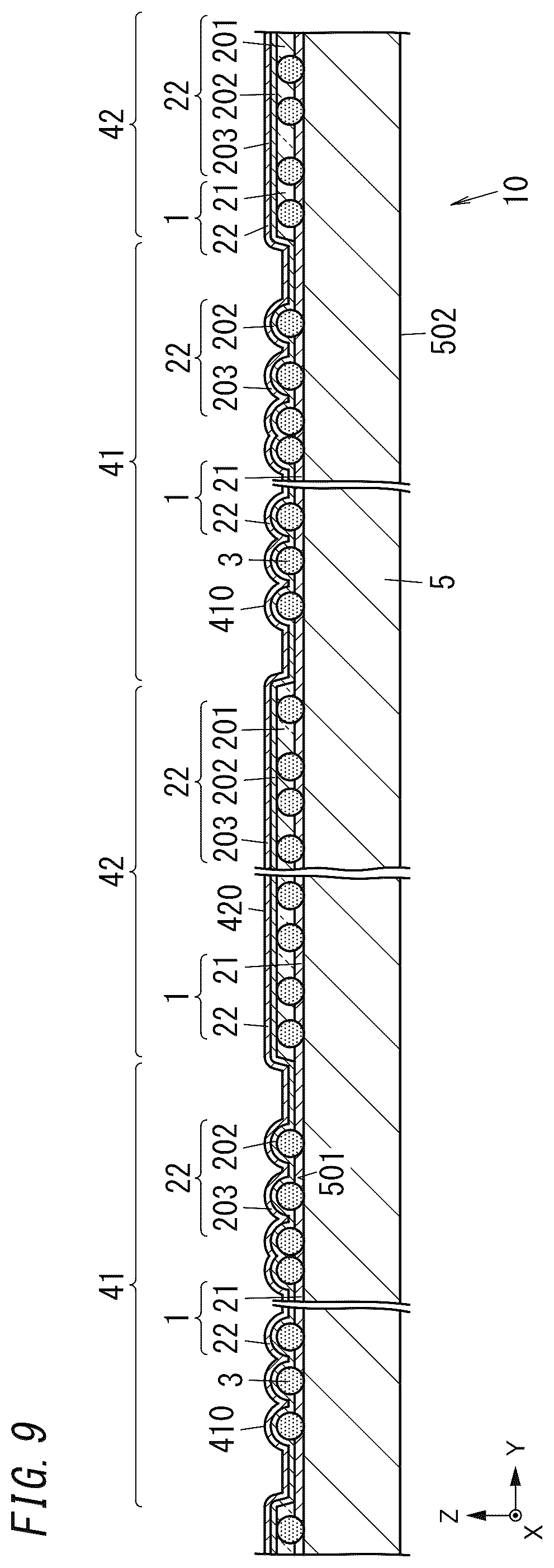 Patent US12448782 Figure 9 – Construction material, decorative member, and method for manufacturing decorative member